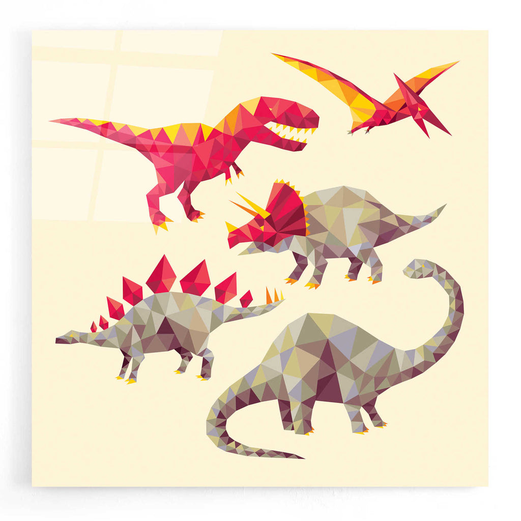 Epic Art 'Geo Saurs' by Michael Buxton, Acrylic Glass Wall Art