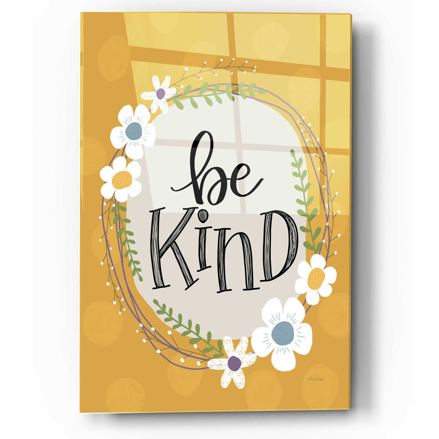 Epic Art 'Be Kind' by Lisa Larson, Acrylic Glass Wall Art,12x16