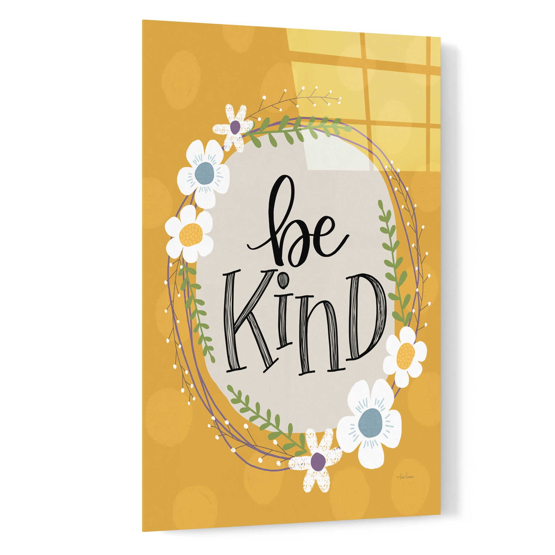 Epic Art 'Be Kind' by Lisa Larson, Acrylic Glass Wall Art,16x24