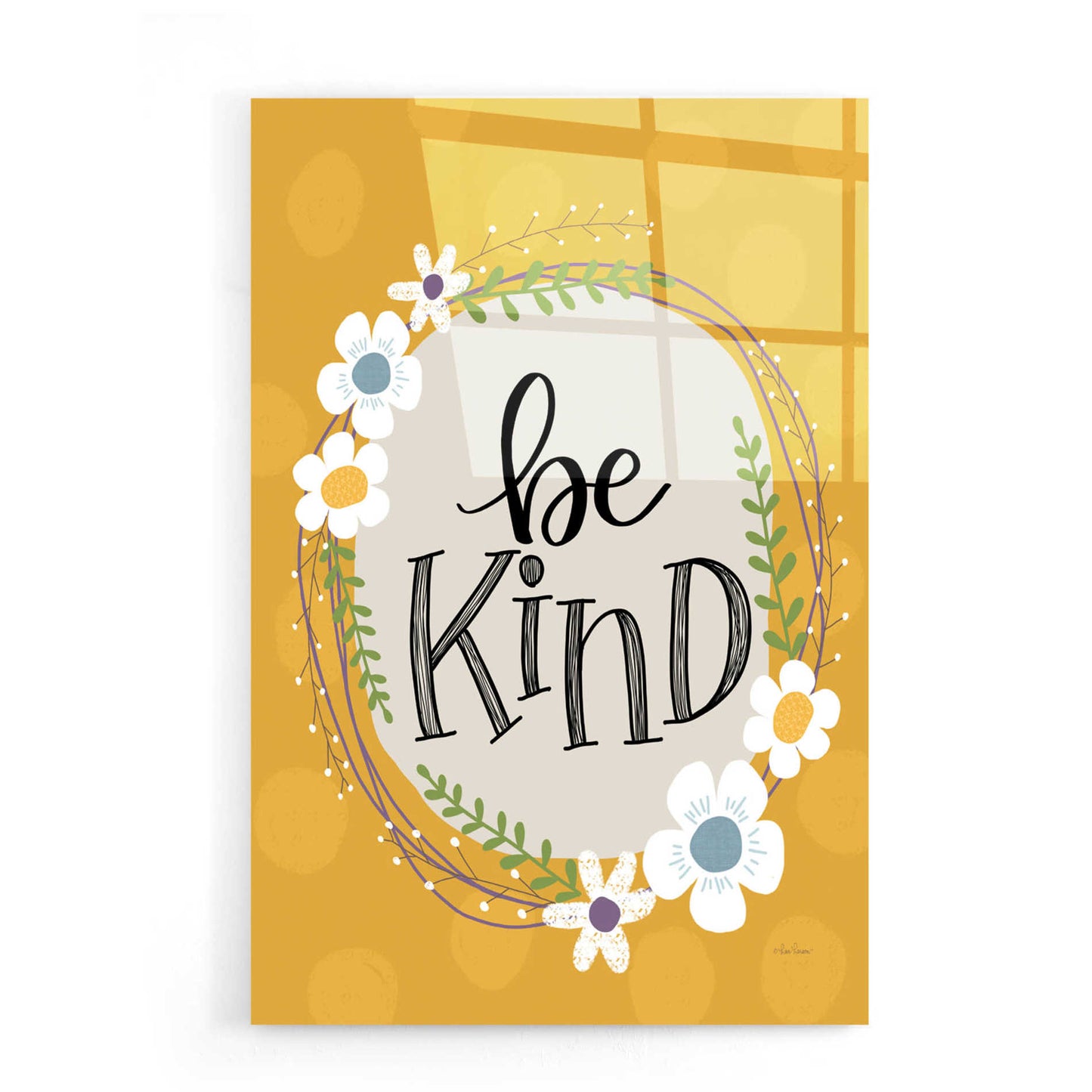 Epic Art 'Be Kind' by Lisa Larson, Acrylic Glass Wall Art,16x24