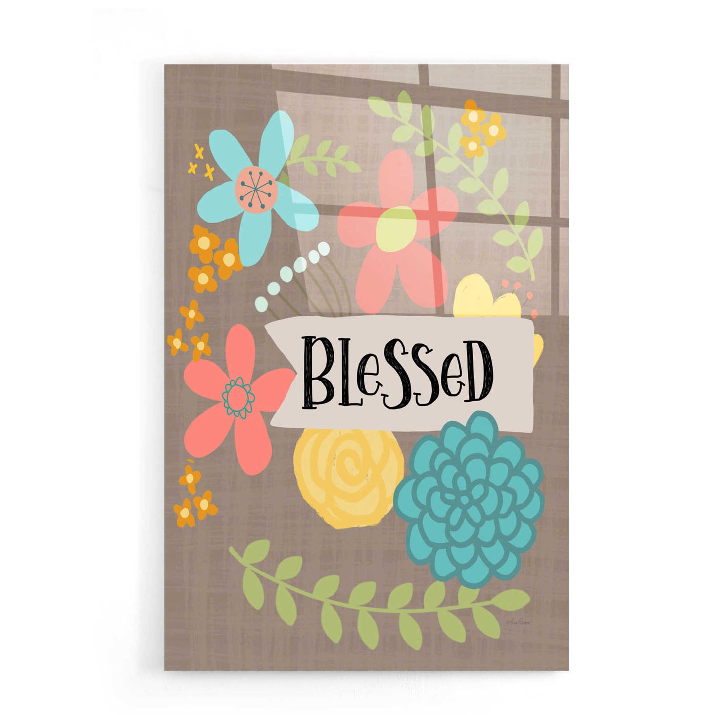 Epic Art 'Blessed' by Lisa Larson, Acrylic Glass Wall Art,16x24