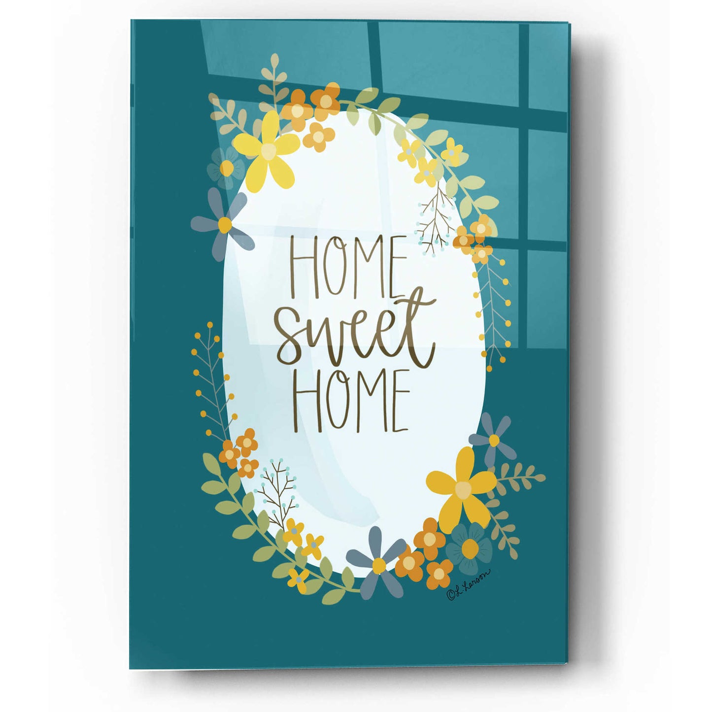 Epic Art 'Home Sweet Home' by Lisa Larson, Acrylic Glass Wall Art,12x16