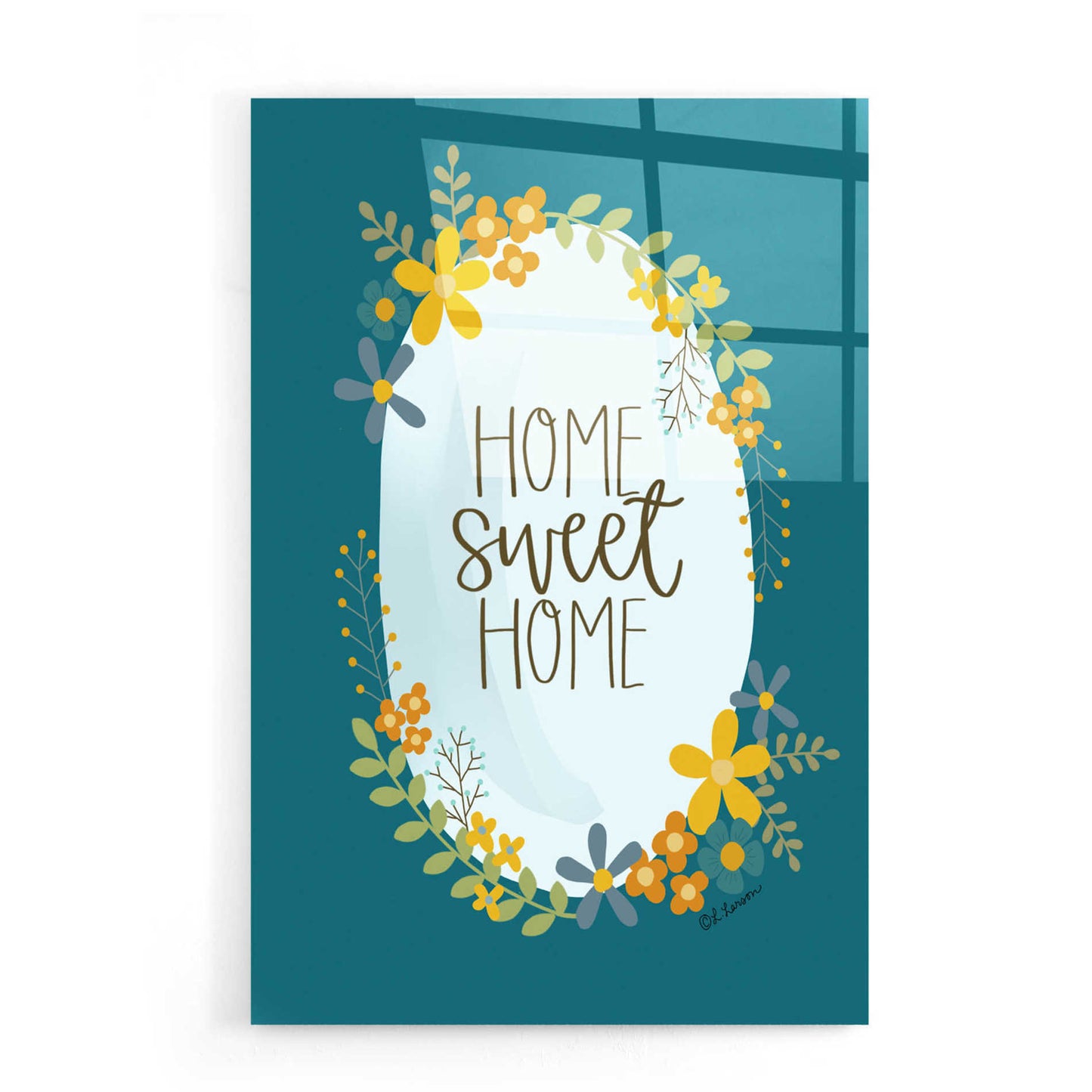 Epic Art 'Home Sweet Home' by Lisa Larson, Acrylic Glass Wall Art,16x24