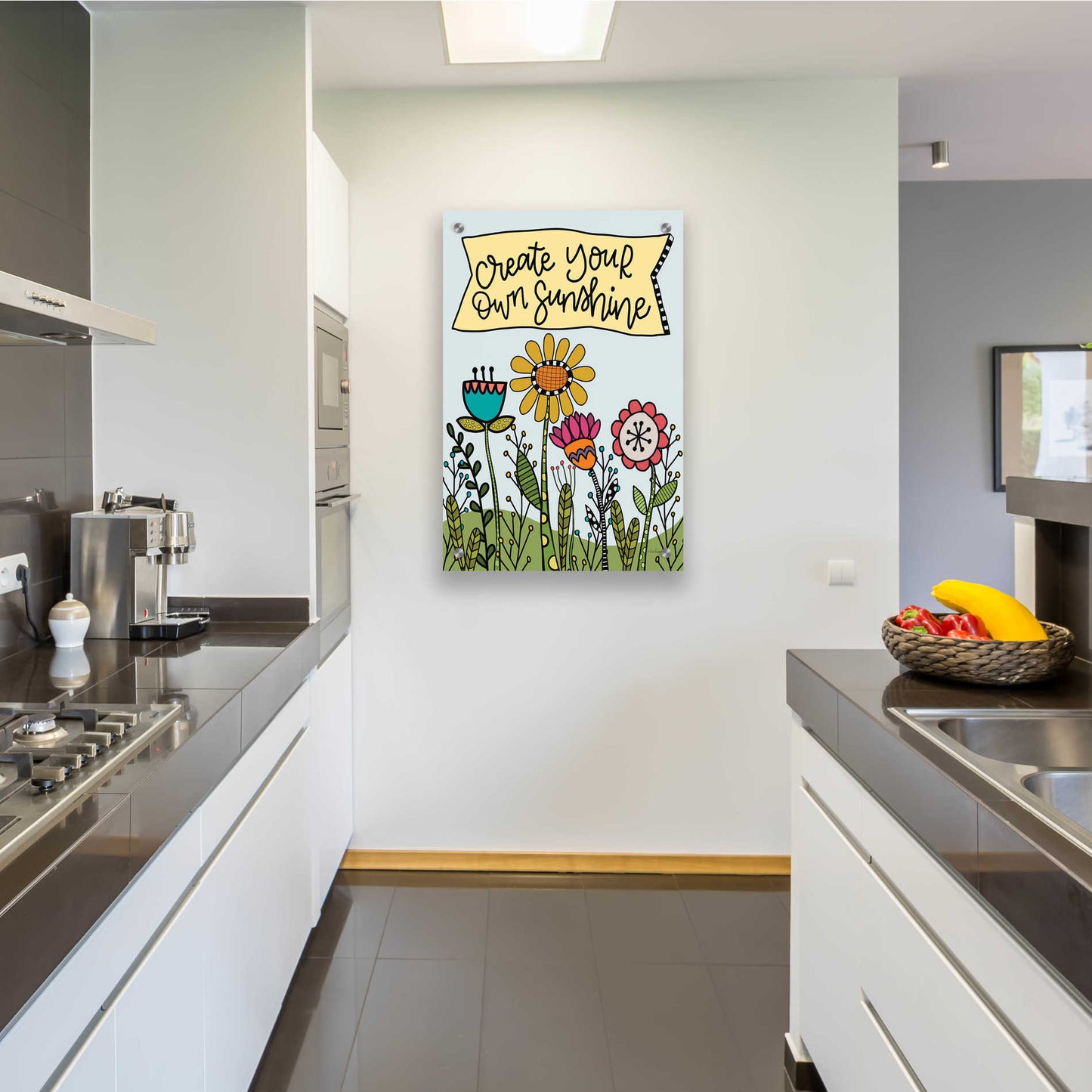 Epic Art 'Create Your Own Sunshine' by Lisa Larson, Acrylic Glass Wall Art,24x36