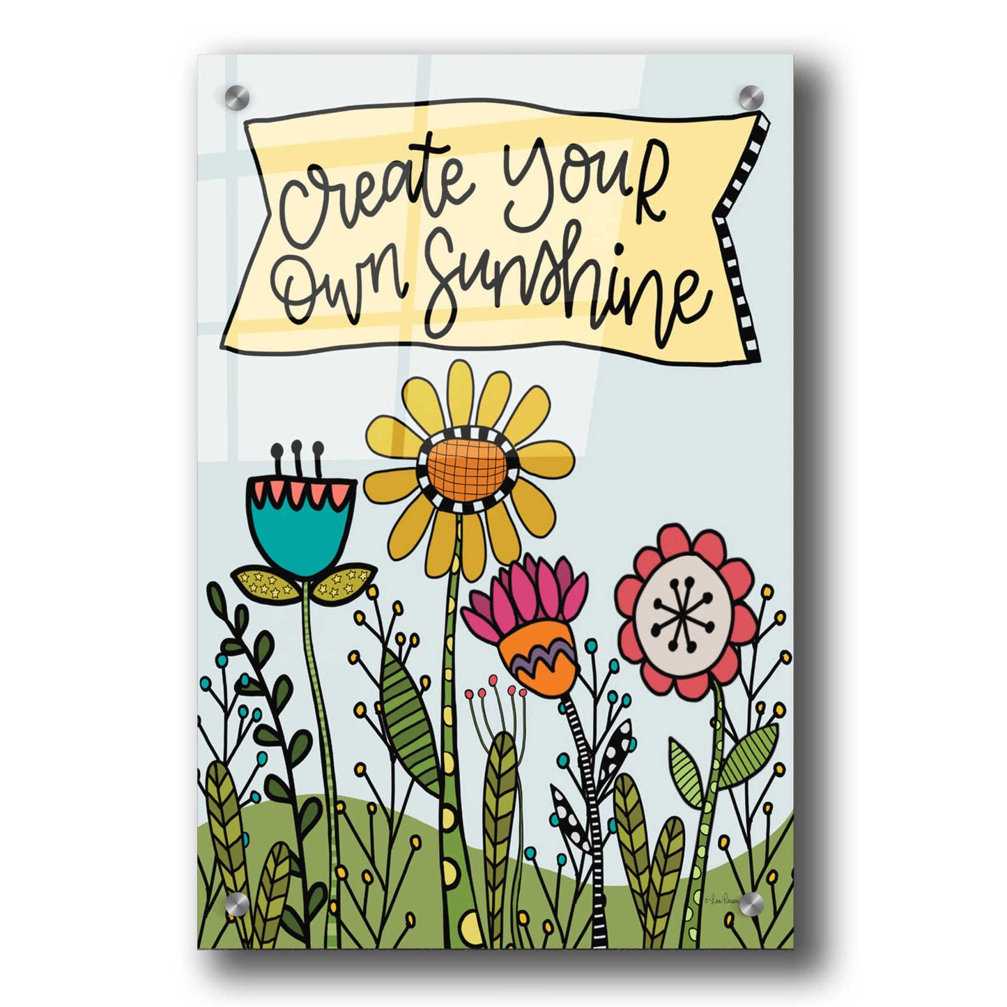 Epic Art 'Create Your Own Sunshine' by Lisa Larson, Acrylic Glass Wall Art,24x36