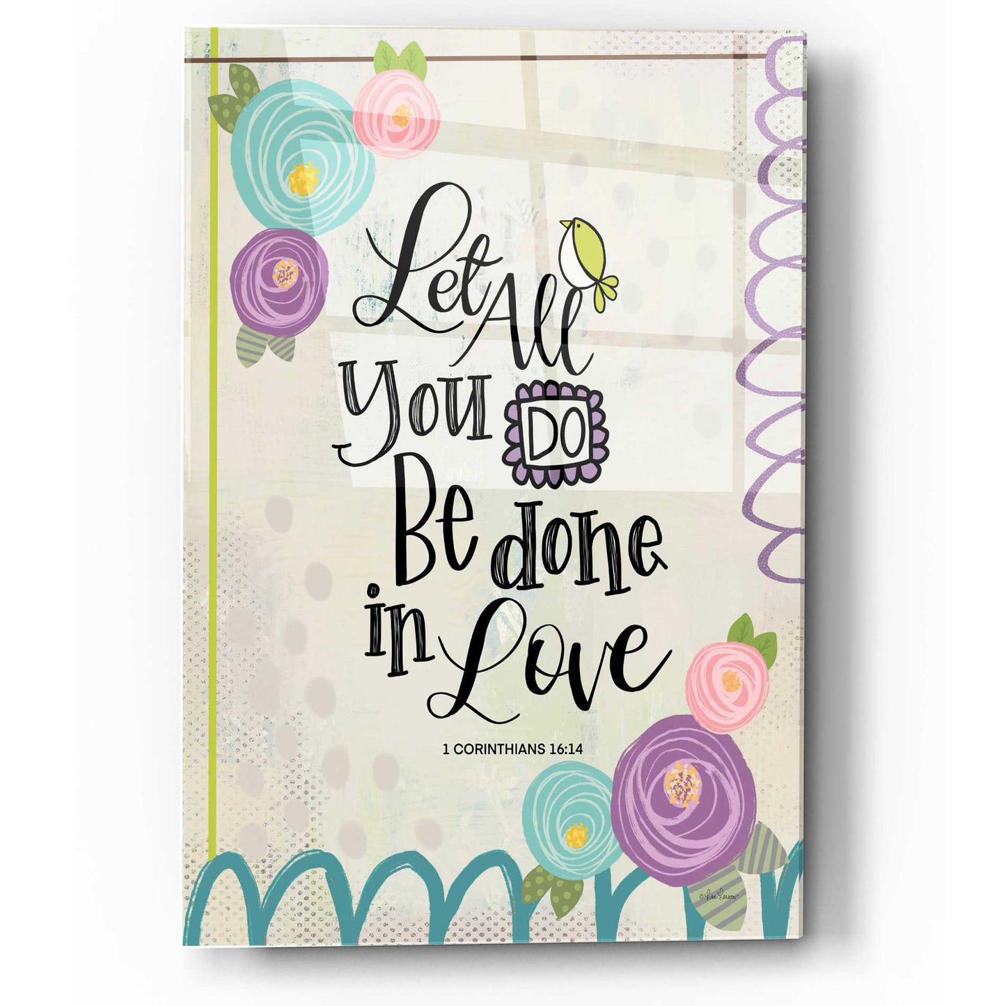 Epic Art 'Done in Love' by Lisa Larson, Acrylic Glass Wall Art,12x16