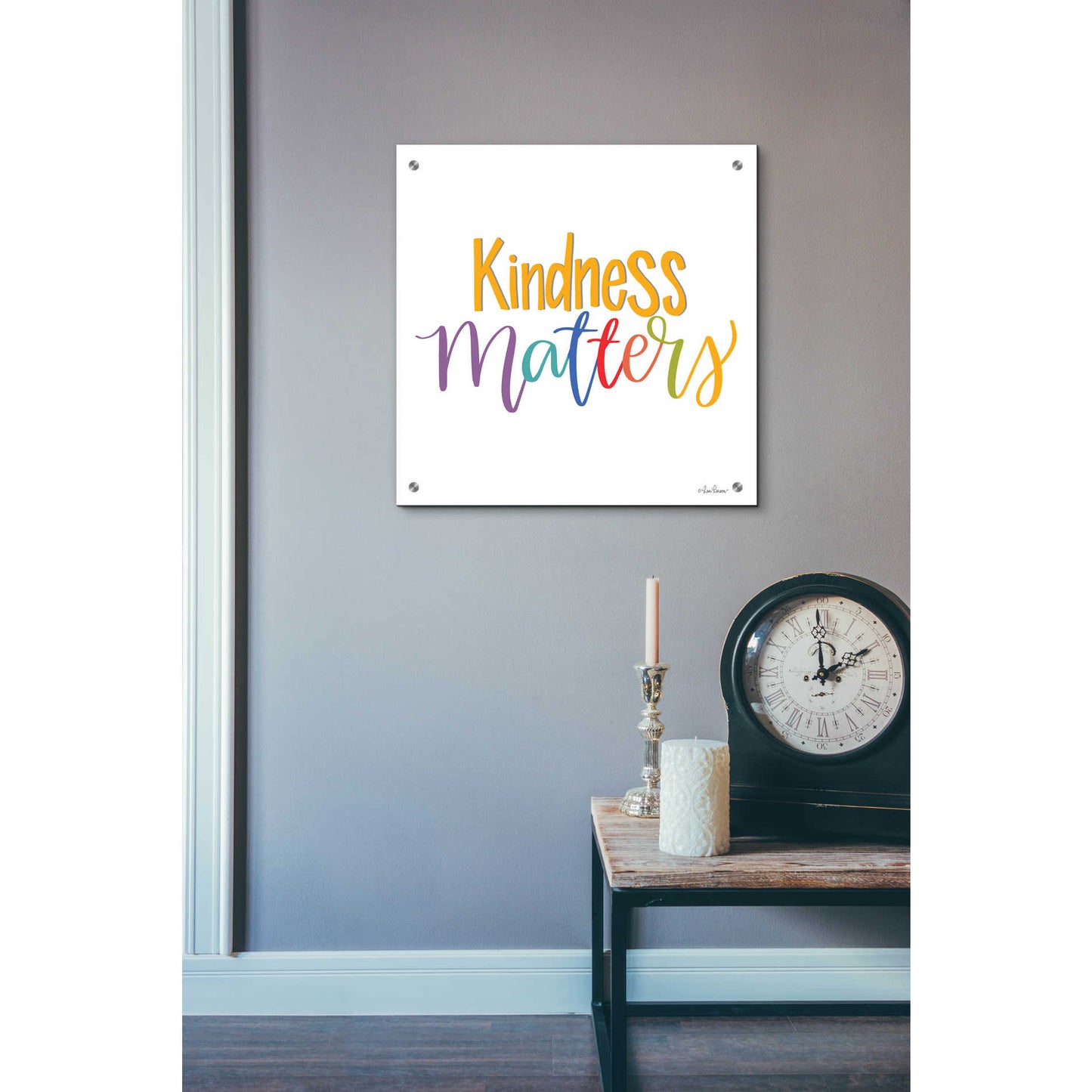 Epic Art 'Kindness Matters' by Lisa Larson, Acrylic Glass Wall Art,24x24