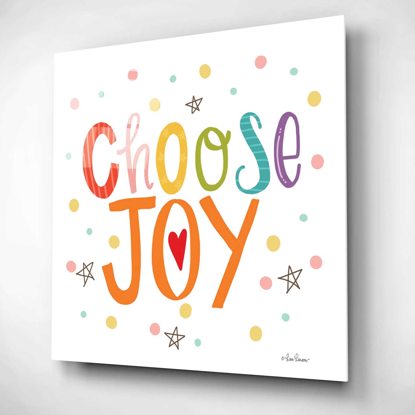 Epic Art 'Choose Joy' by Lisa Larson, Acrylic Glass Wall Art,12x12