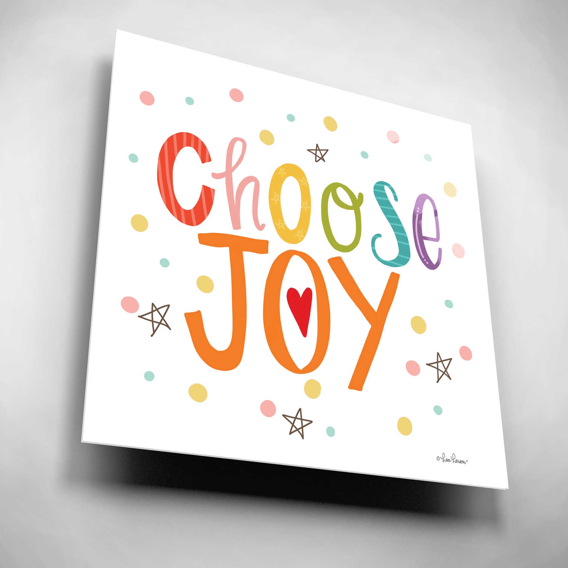 Epic Art 'Choose Joy' by Lisa Larson, Acrylic Glass Wall Art,12x12