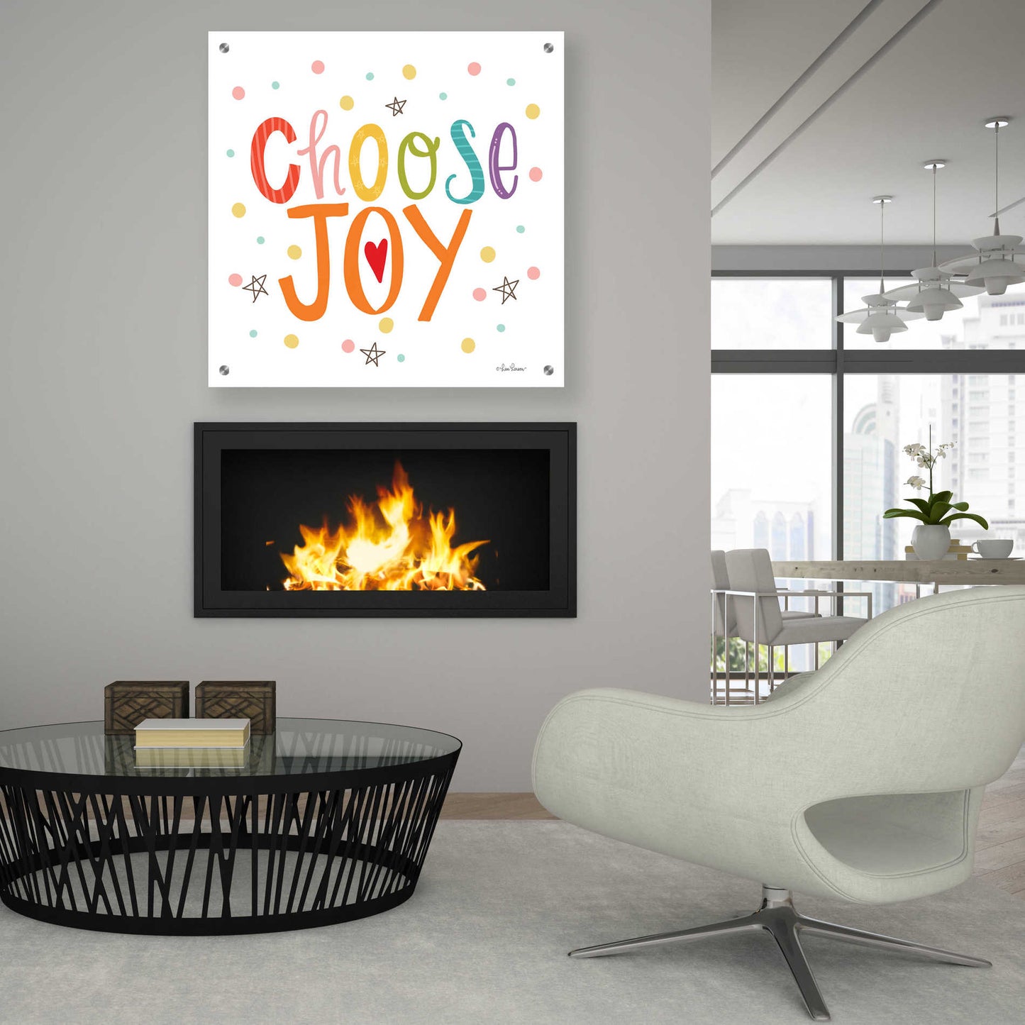 Epic Art 'Choose Joy' by Lisa Larson, Acrylic Glass Wall Art,36x36