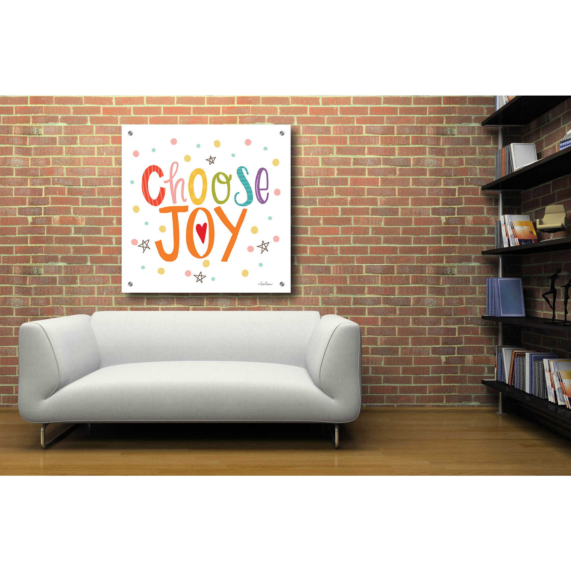 Epic Art 'Choose Joy' by Lisa Larson, Acrylic Glass Wall Art,36x36