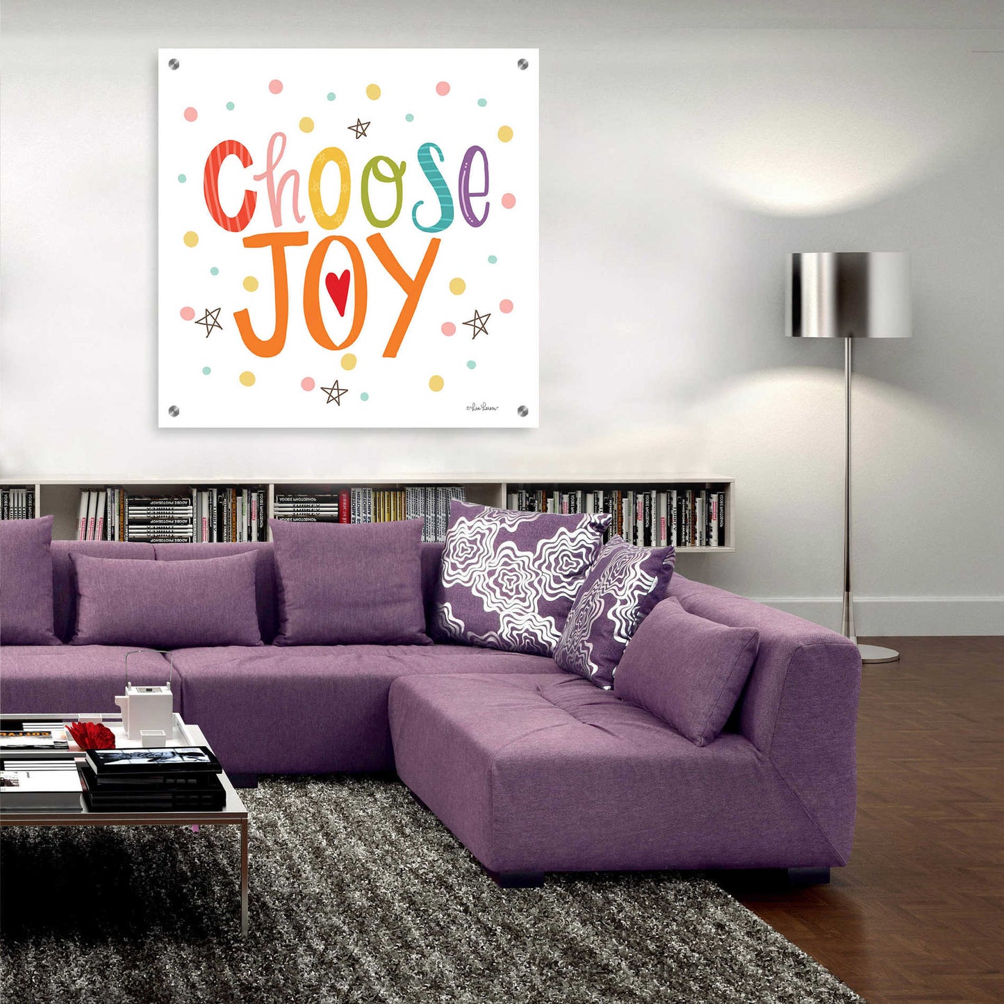 Epic Art 'Choose Joy' by Lisa Larson, Acrylic Glass Wall Art,36x36