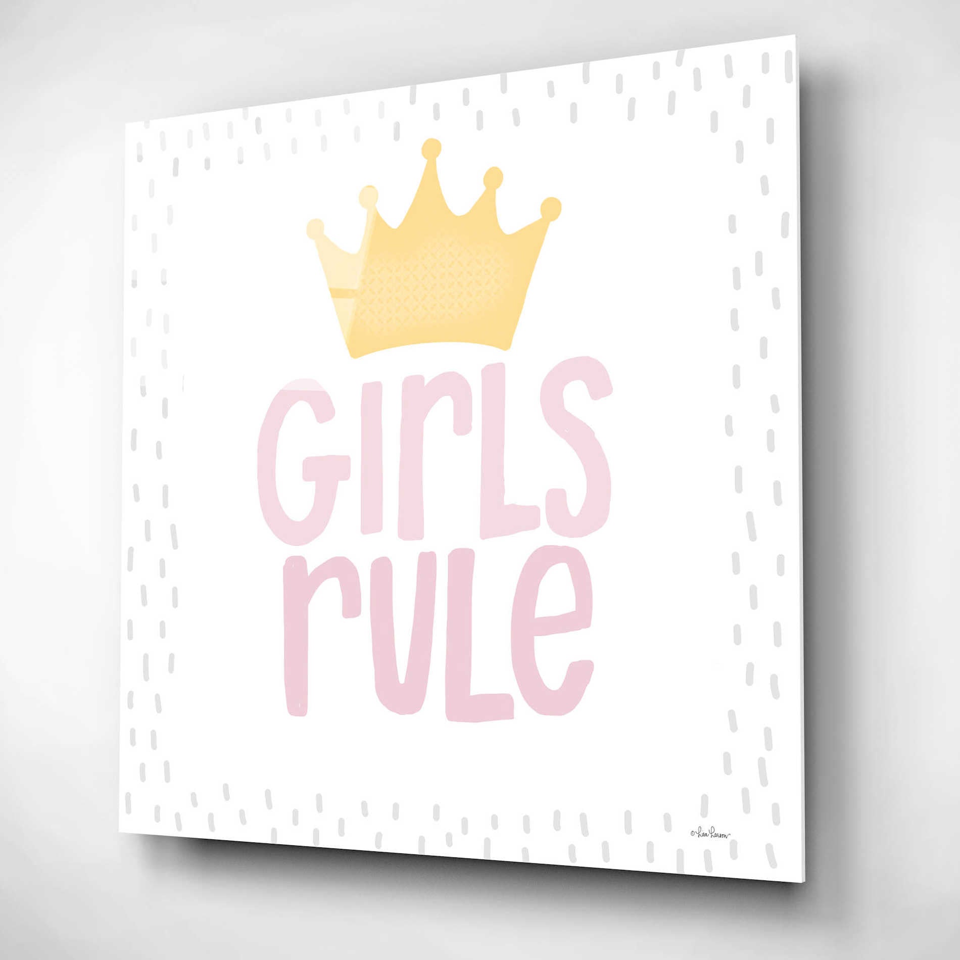 Epic Art 'Girls Rule' by Lisa Larson, Acrylic Glass Wall Art,12x12