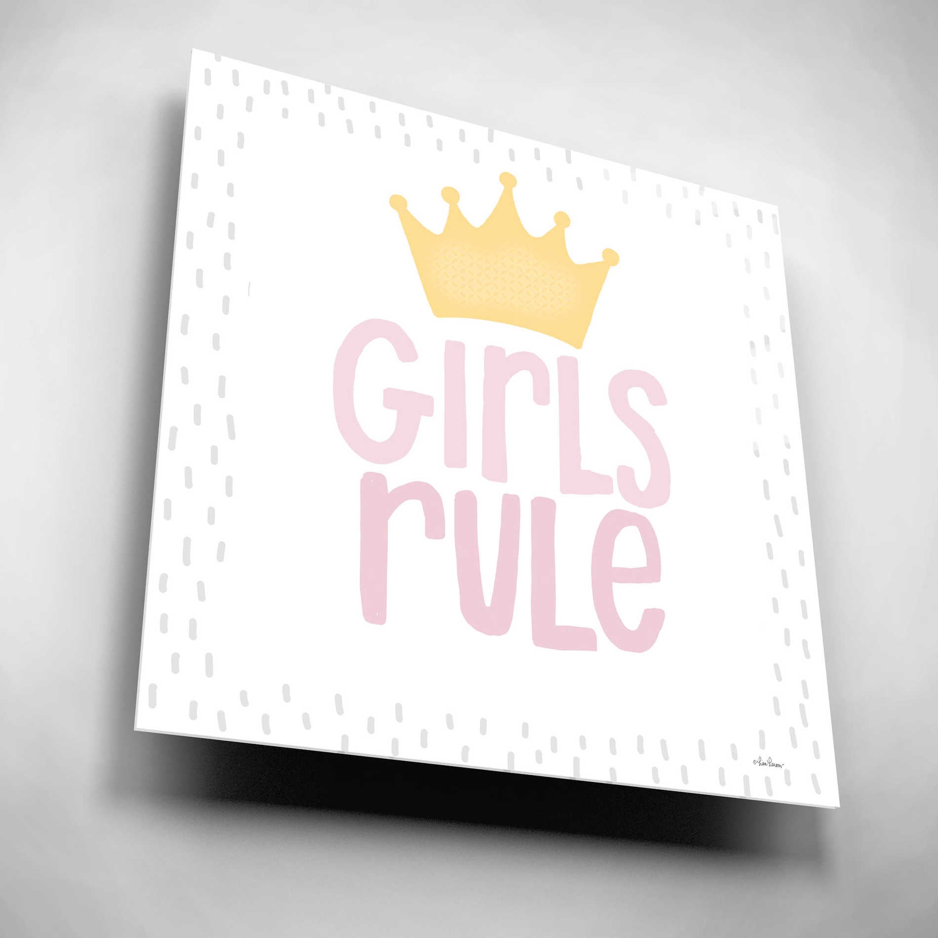 Epic Art 'Girls Rule' by Lisa Larson, Acrylic Glass Wall Art,12x12