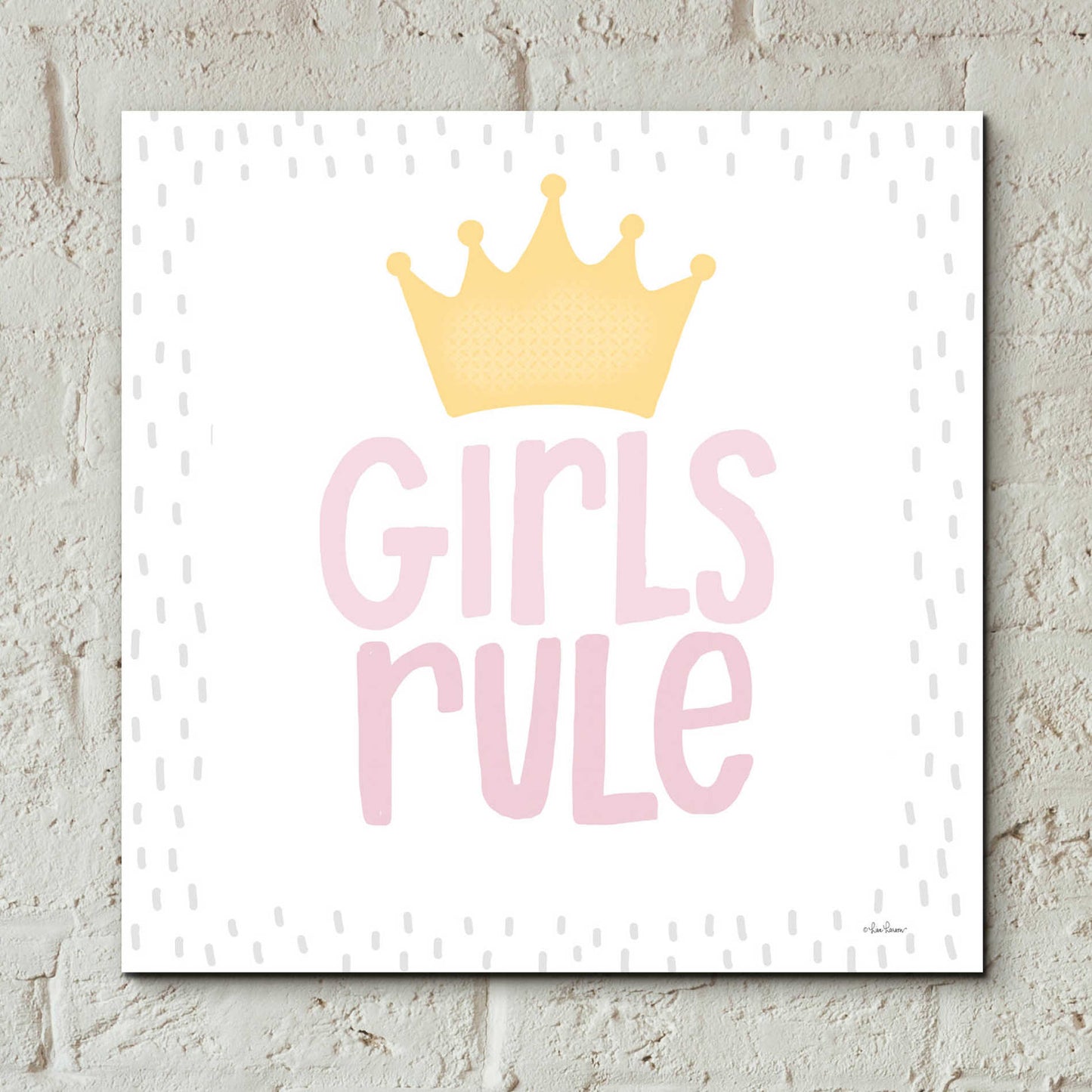 Epic Art 'Girls Rule' by Lisa Larson, Acrylic Glass Wall Art,12x12