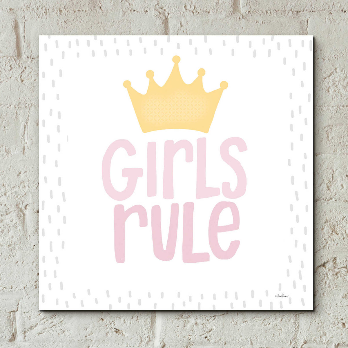 Epic Art 'Girls Rule' by Lisa Larson, Acrylic Glass Wall Art,12x12