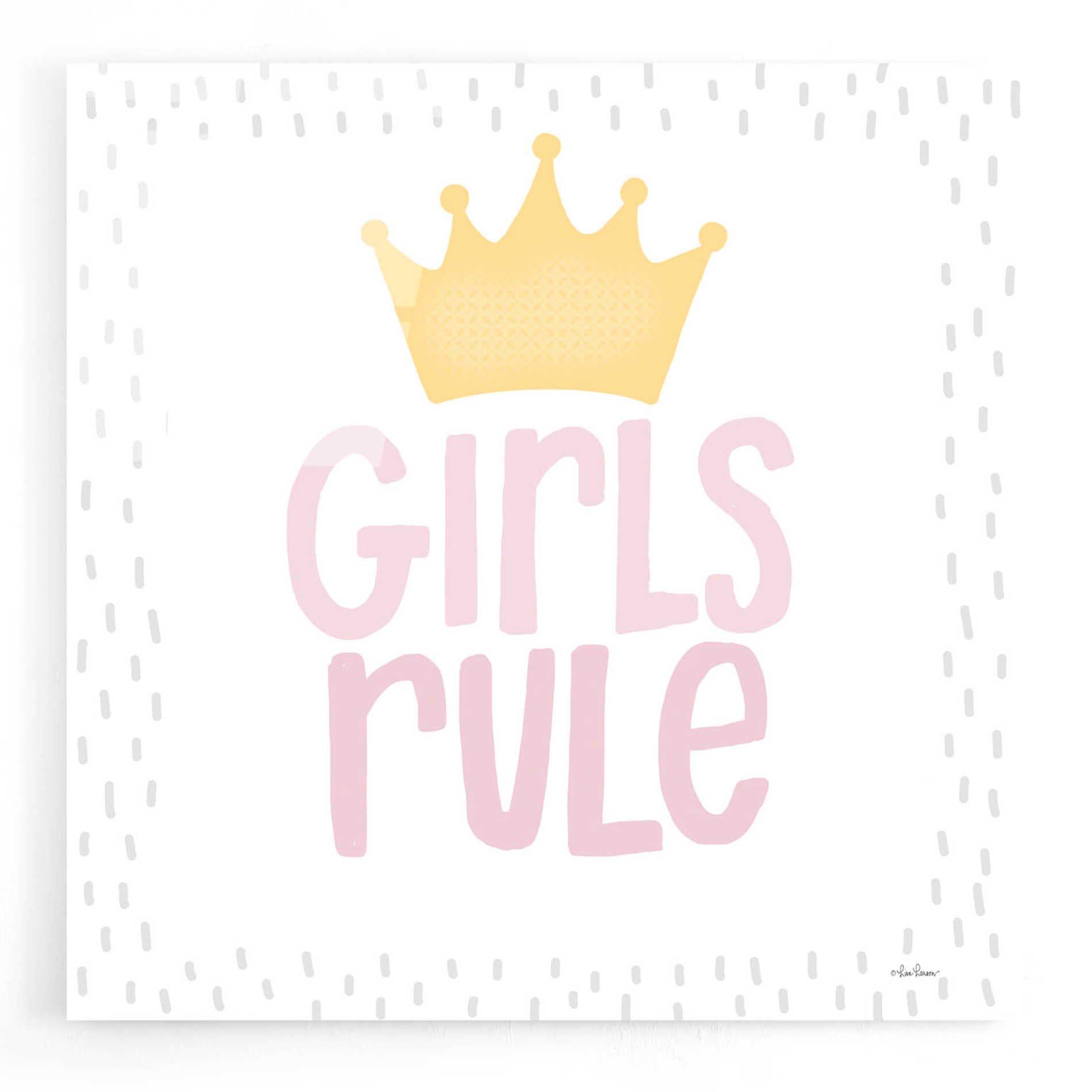 Epic Art 'Girls Rule' by Lisa Larson, Acrylic Glass Wall Art,12x12