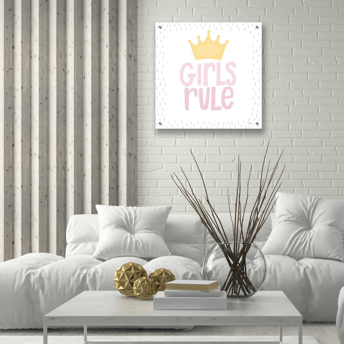 Epic Art 'Girls Rule' by Lisa Larson, Acrylic Glass Wall Art,24x24