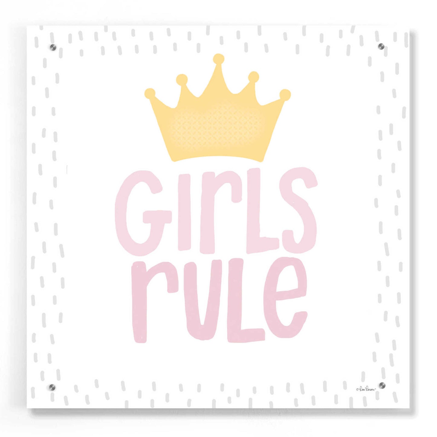 Epic Art 'Girls Rule' by Lisa Larson, Acrylic Glass Wall Art,24x24