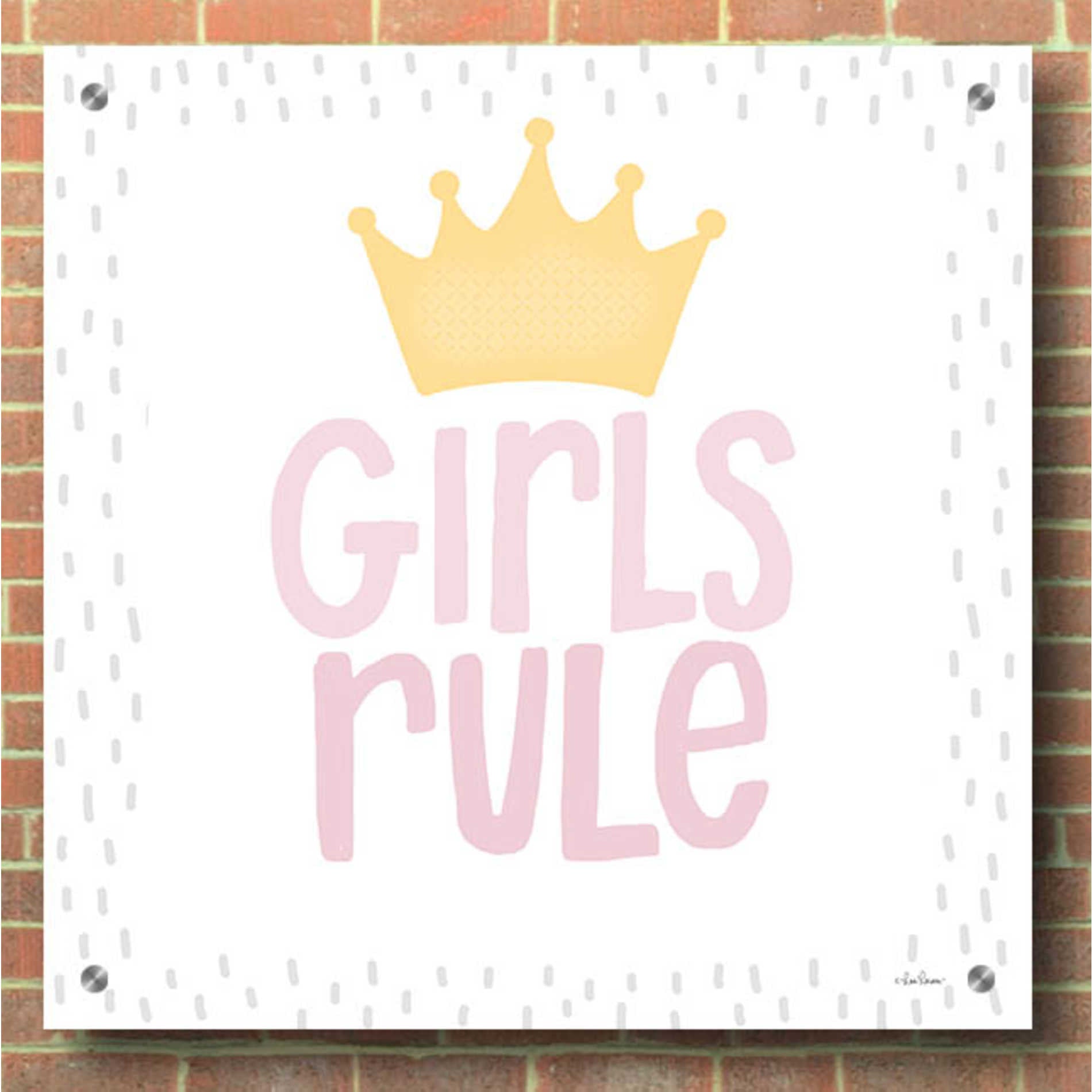 Epic Art 'Girls Rule' by Lisa Larson, Acrylic Glass Wall Art,36x36