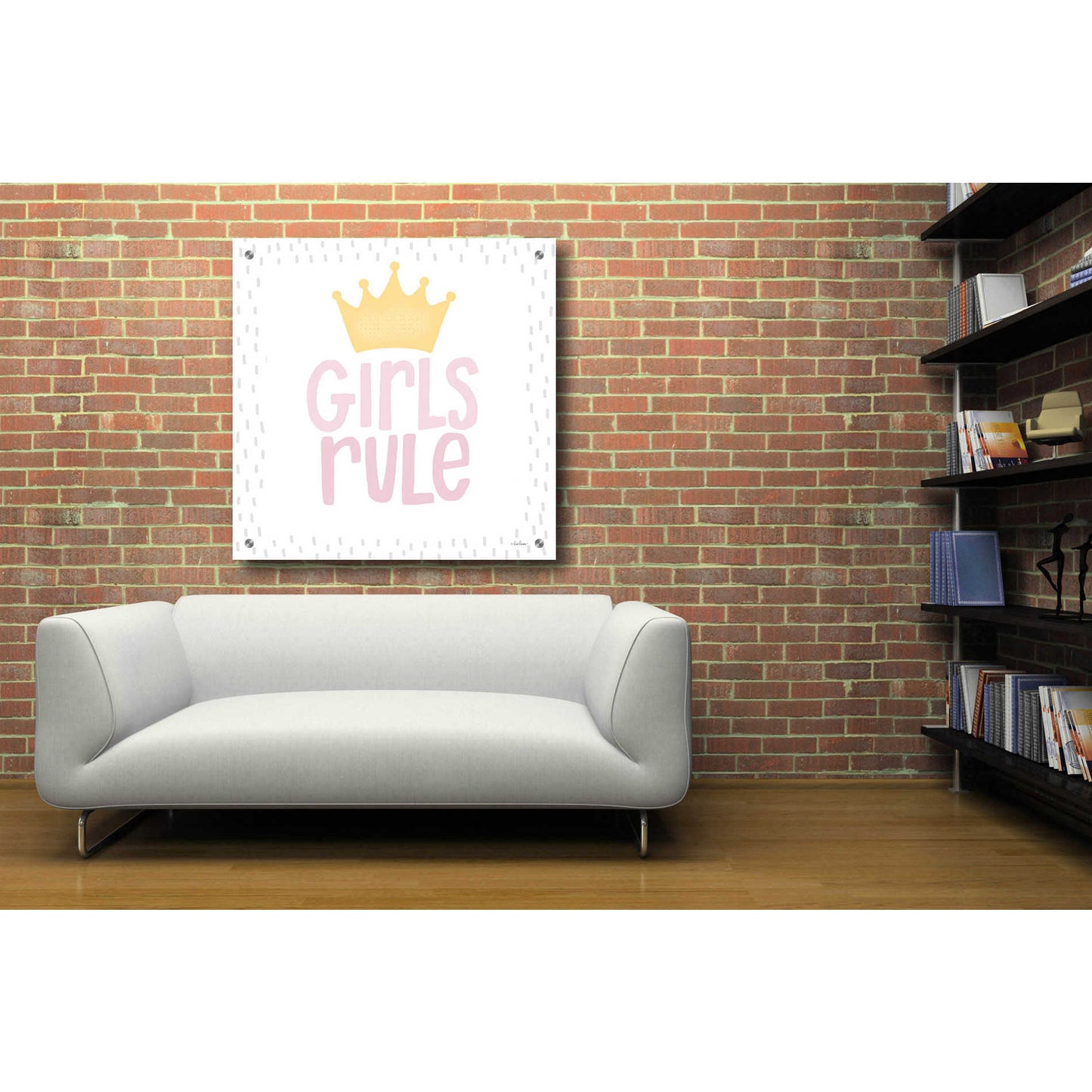 Epic Art 'Girls Rule' by Lisa Larson, Acrylic Glass Wall Art,36x36