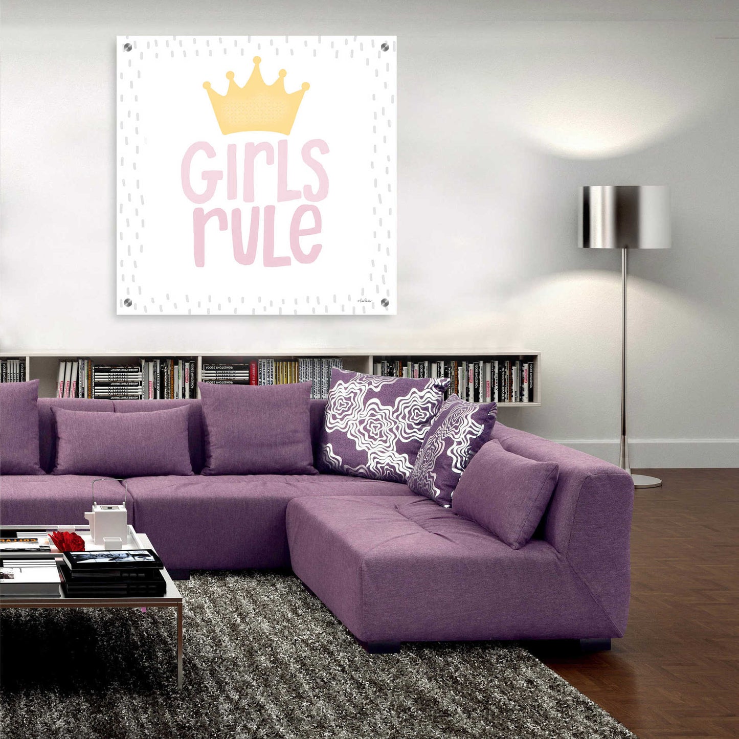 Epic Art 'Girls Rule' by Lisa Larson, Acrylic Glass Wall Art,36x36