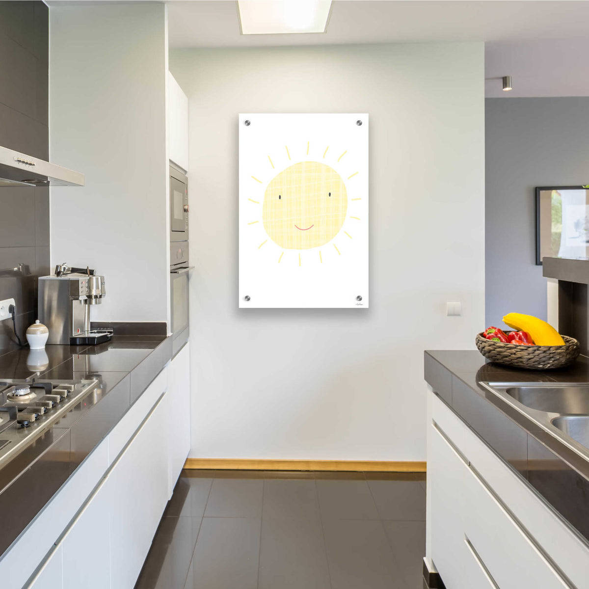 Epic Art 'Happy Sun' by Lisa Larson, Acrylic Glass Wall Art,24x36