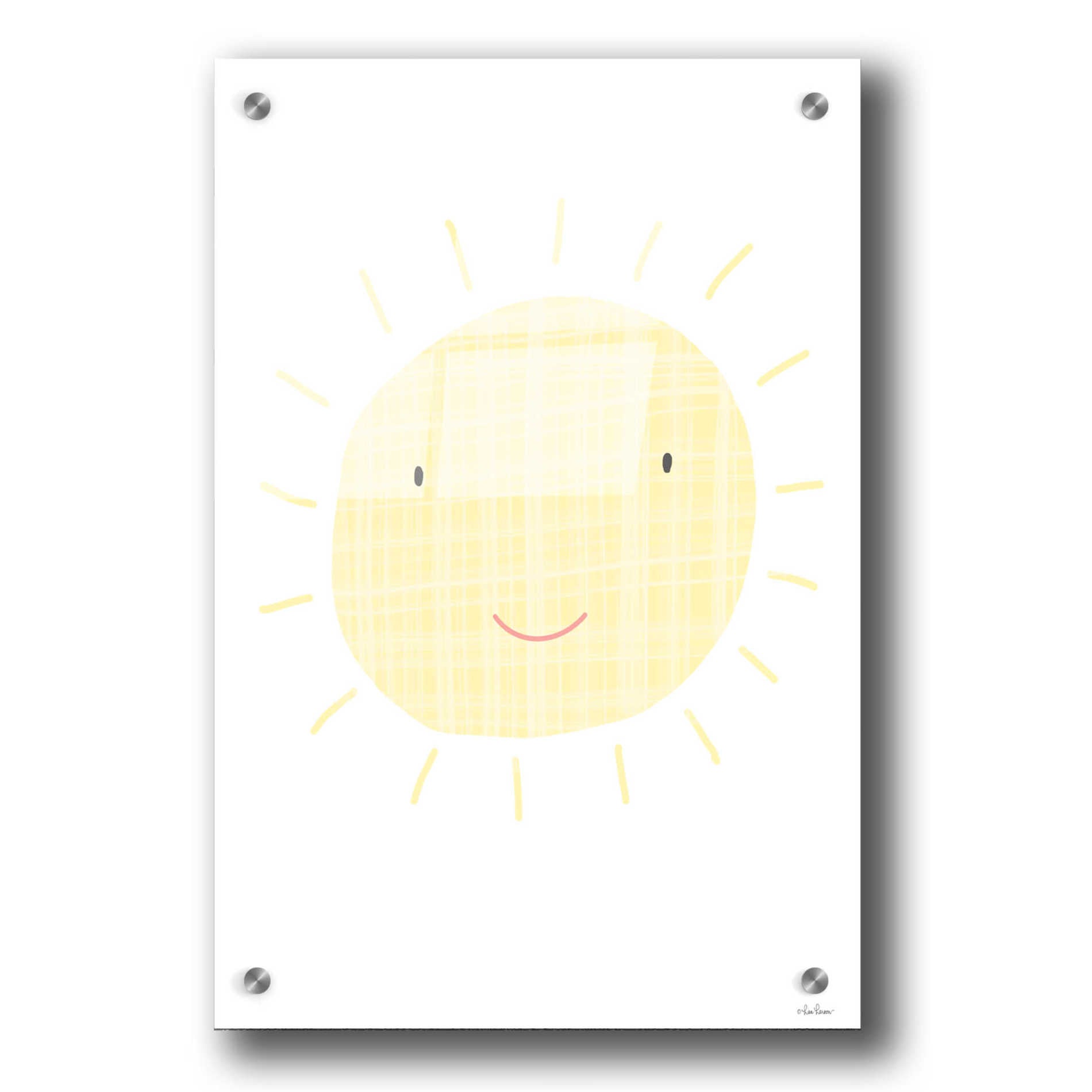 Epic Art 'Happy Sun' by Lisa Larson, Acrylic Glass Wall Art,24x36