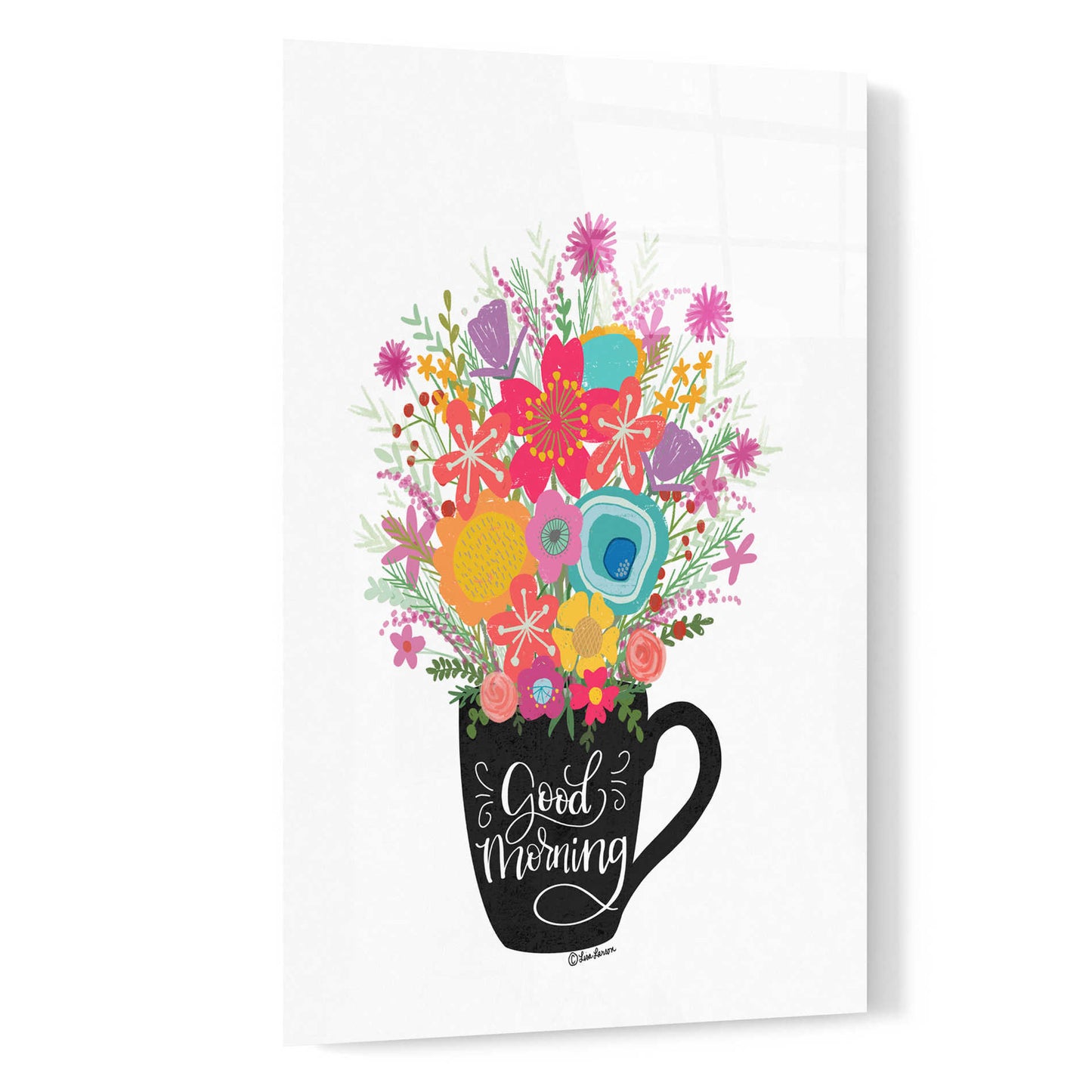 Acrylic Flowers Coffee Mug