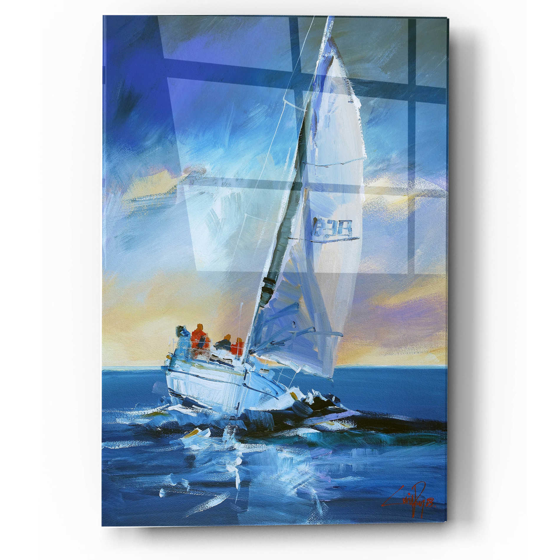 Epic Art 'Night Sail' by Craig Trewin Penny, Acrylic Glass Wall Art,12x16