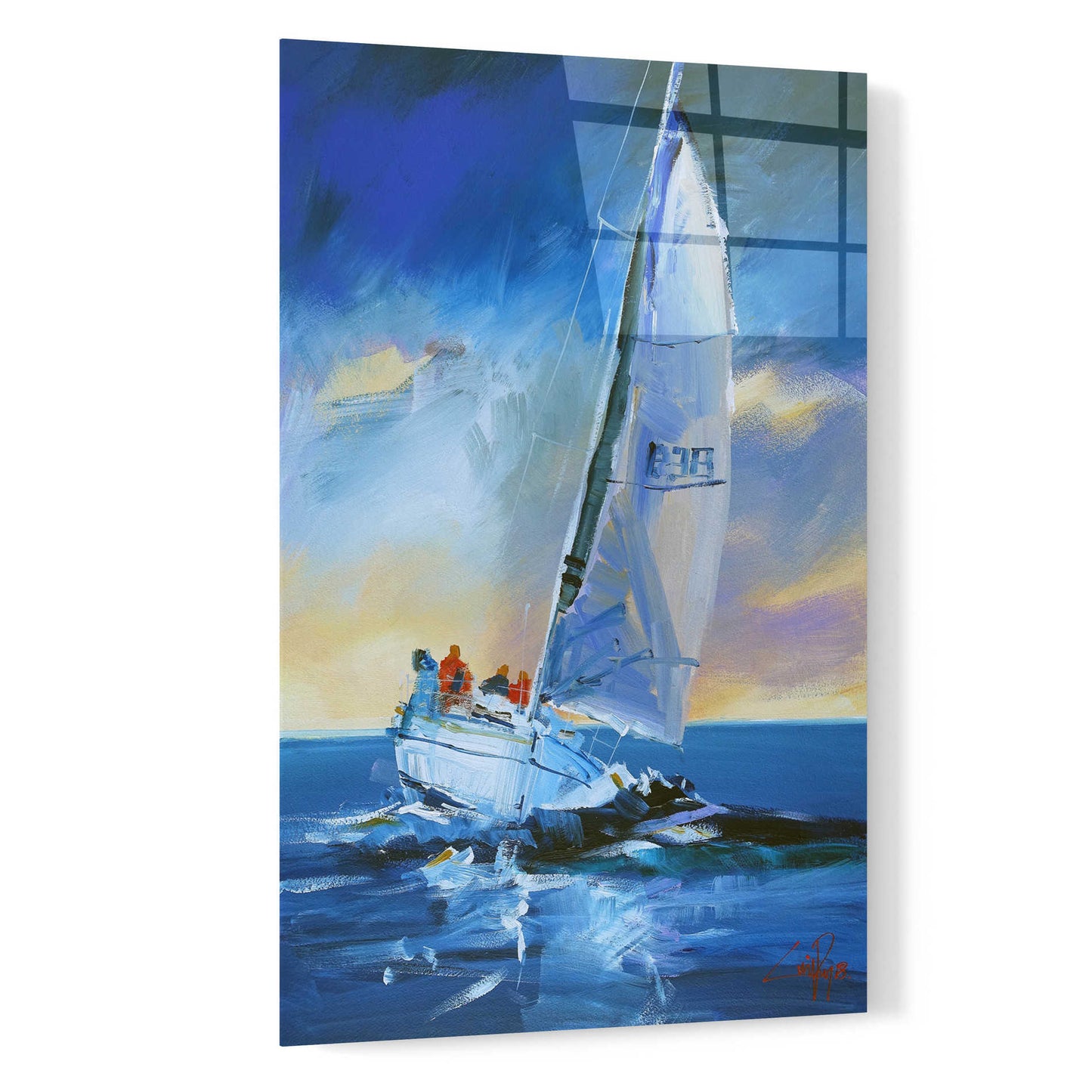 Epic Art 'Night Sail' by Craig Trewin Penny, Acrylic Glass Wall Art,16x24