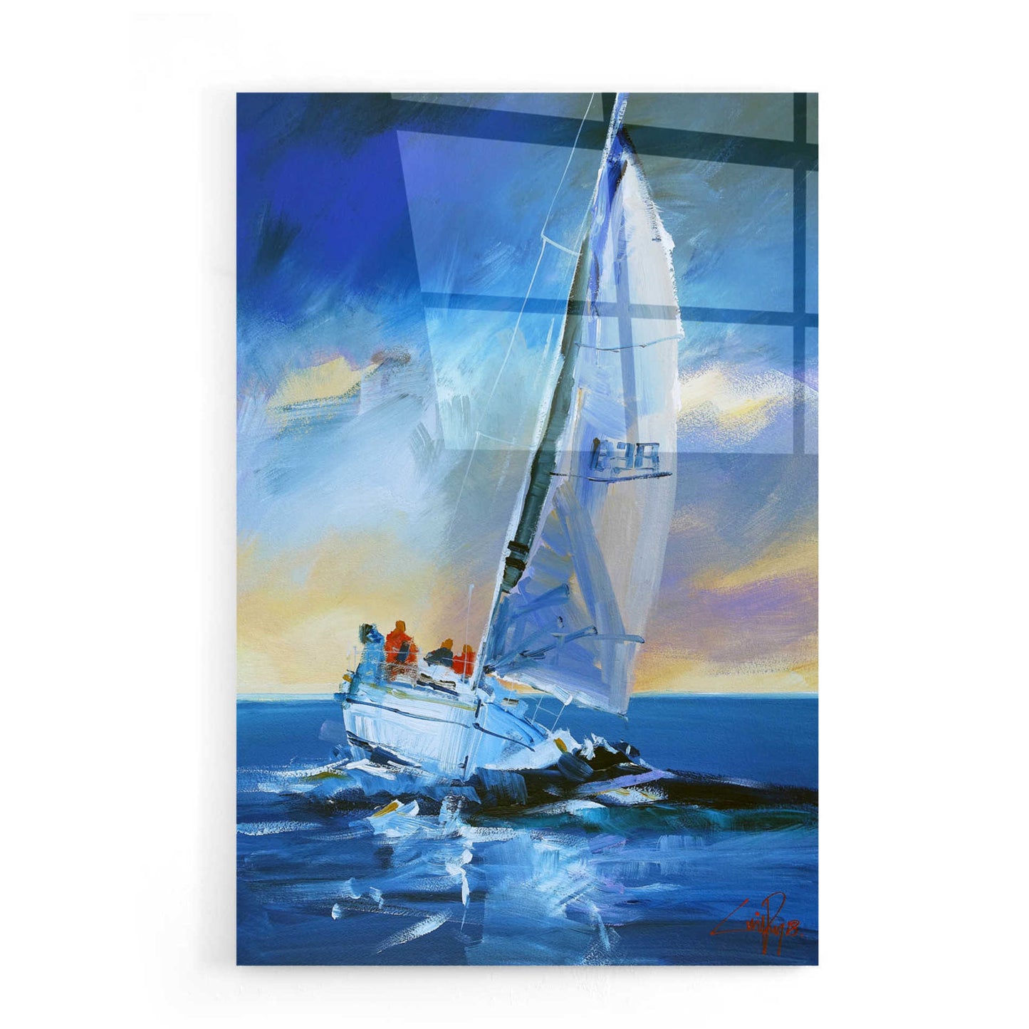 Epic Art 'Night Sail' by Craig Trewin Penny, Acrylic Glass Wall Art,16x24