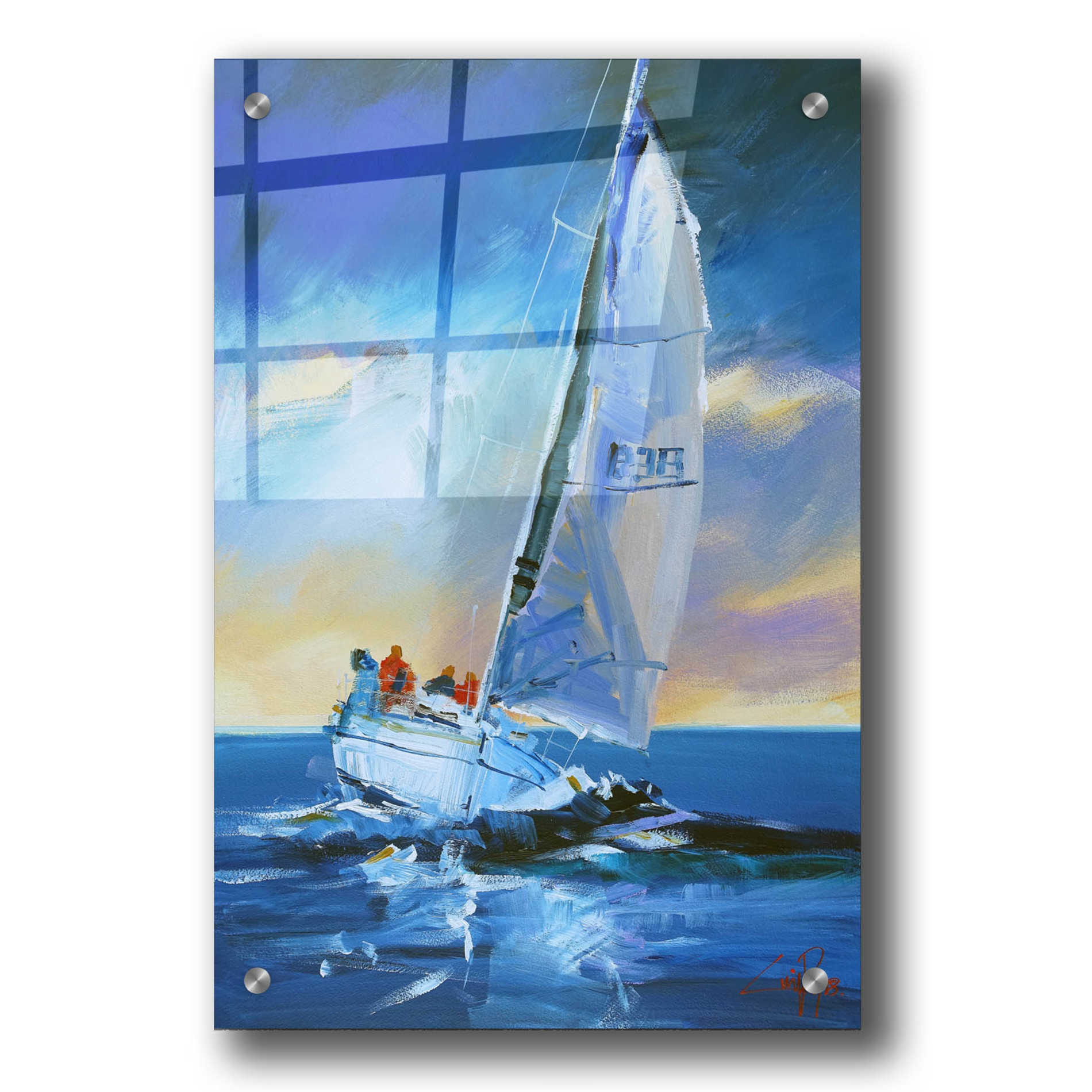 Epic Art 'Night Sail' by Craig Trewin Penny, Acrylic Glass Wall Art,24x36