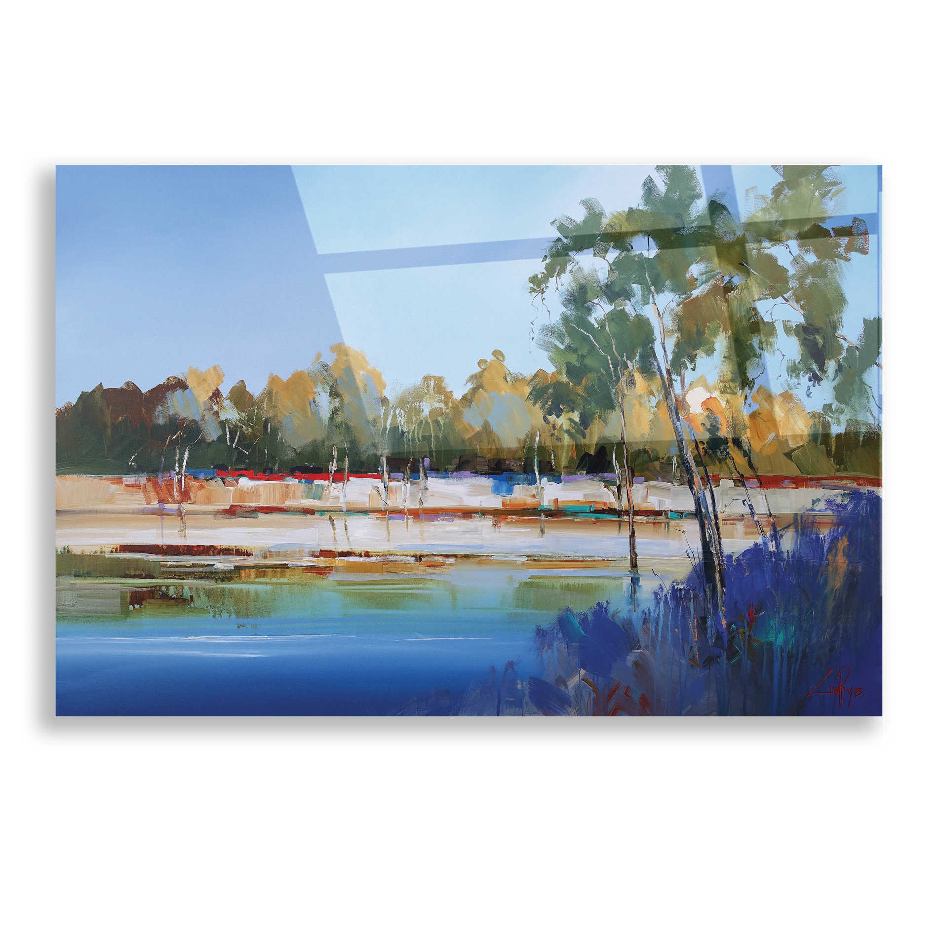 Epic Art 'Late Night, The Murray 2' by Craig Trewin Penny, Acrylic Glass Wall Art,16x12