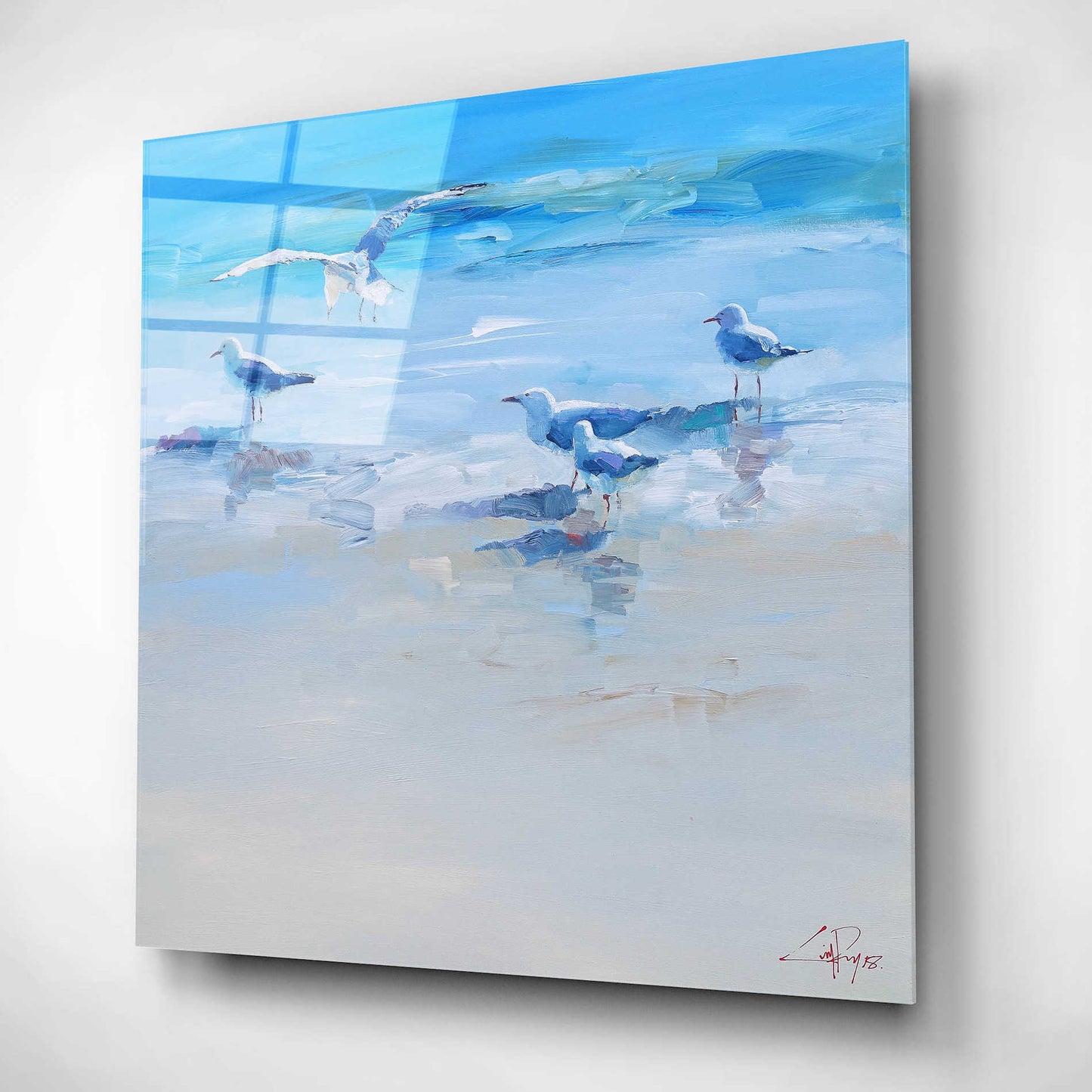 Epic Art 'Landing' by Craig Trewin Penny, Acrylic Glass Wall Art,12x12