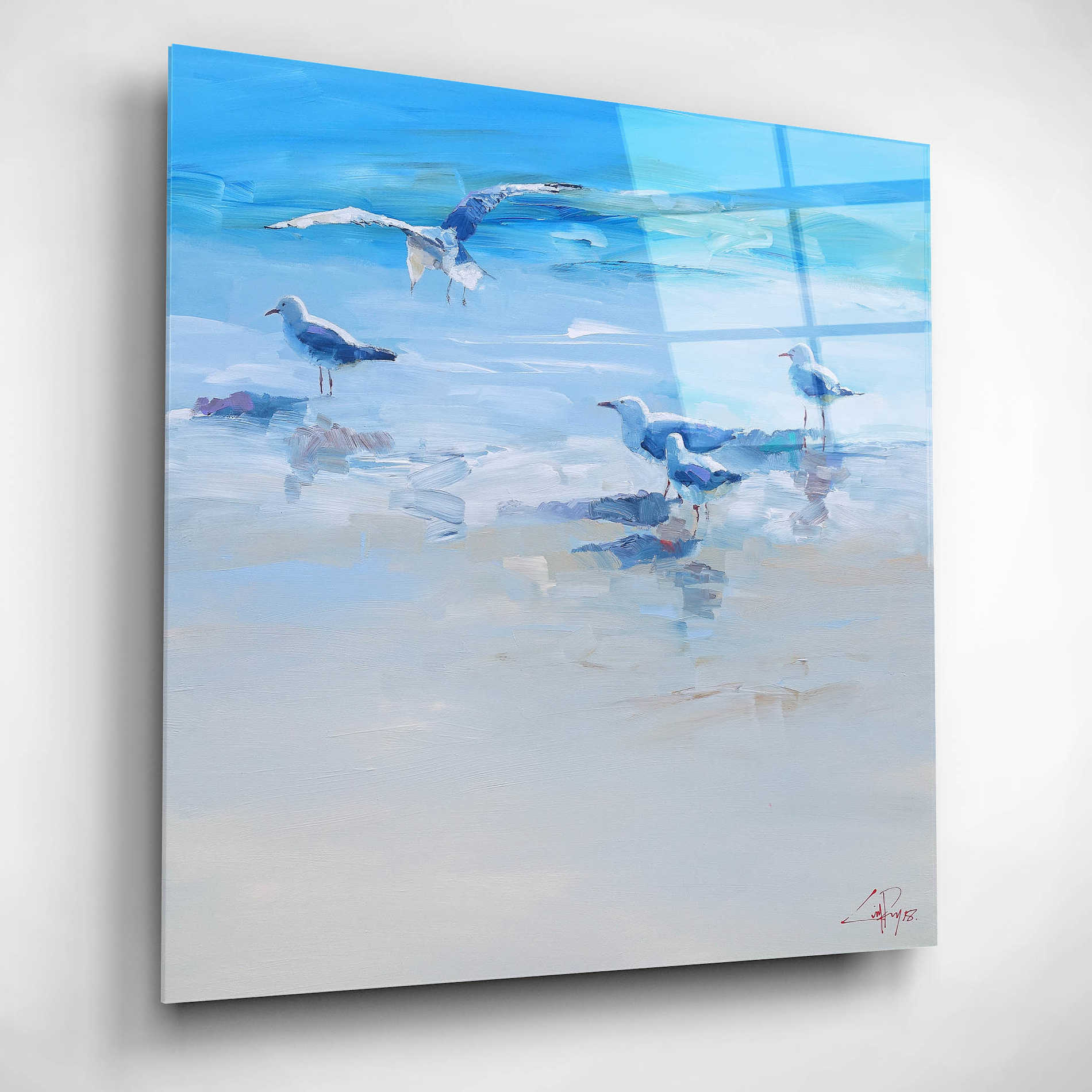 Epic Art 'Landing' by Craig Trewin Penny, Acrylic Glass Wall Art,12x12