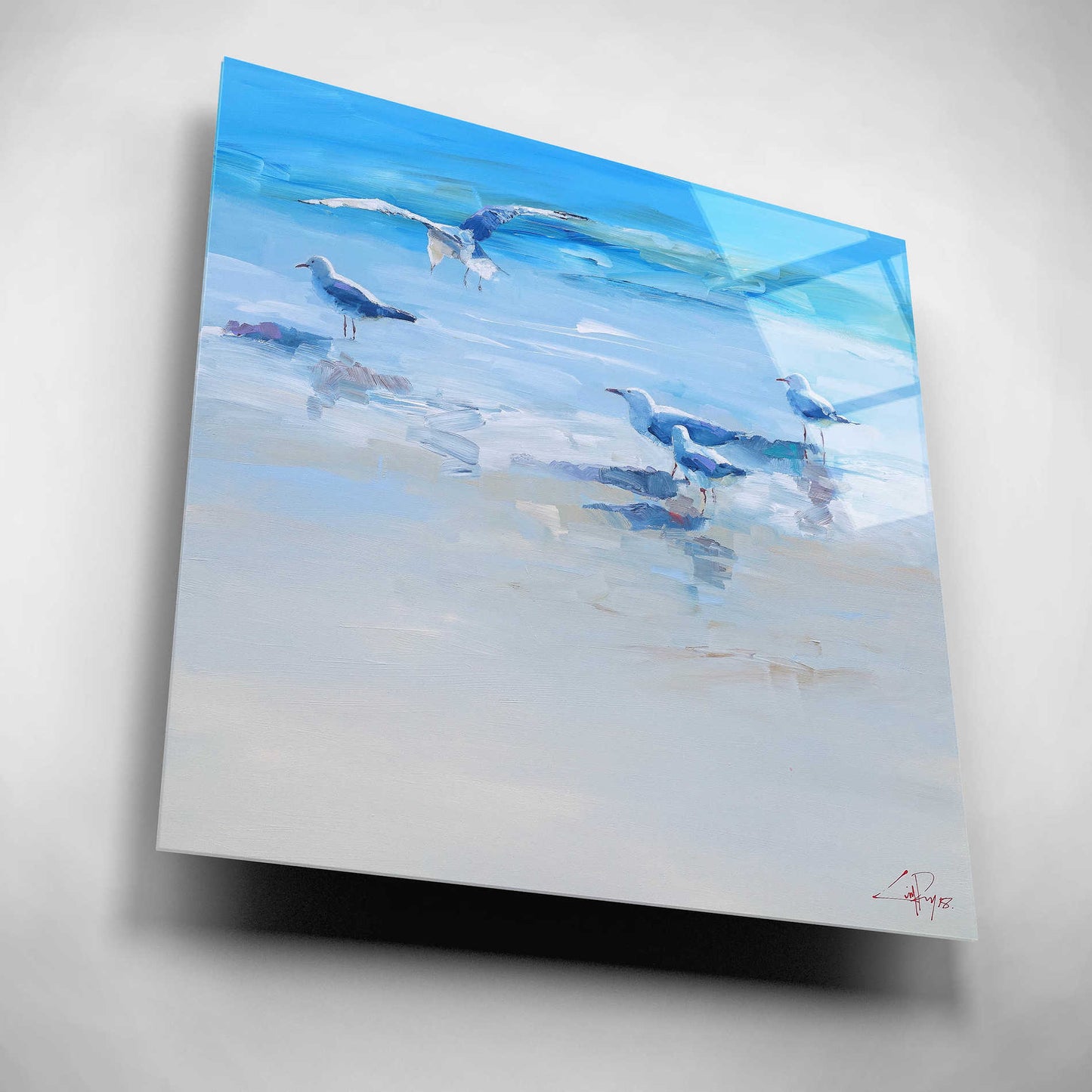 Epic Art 'Landing' by Craig Trewin Penny, Acrylic Glass Wall Art,12x12