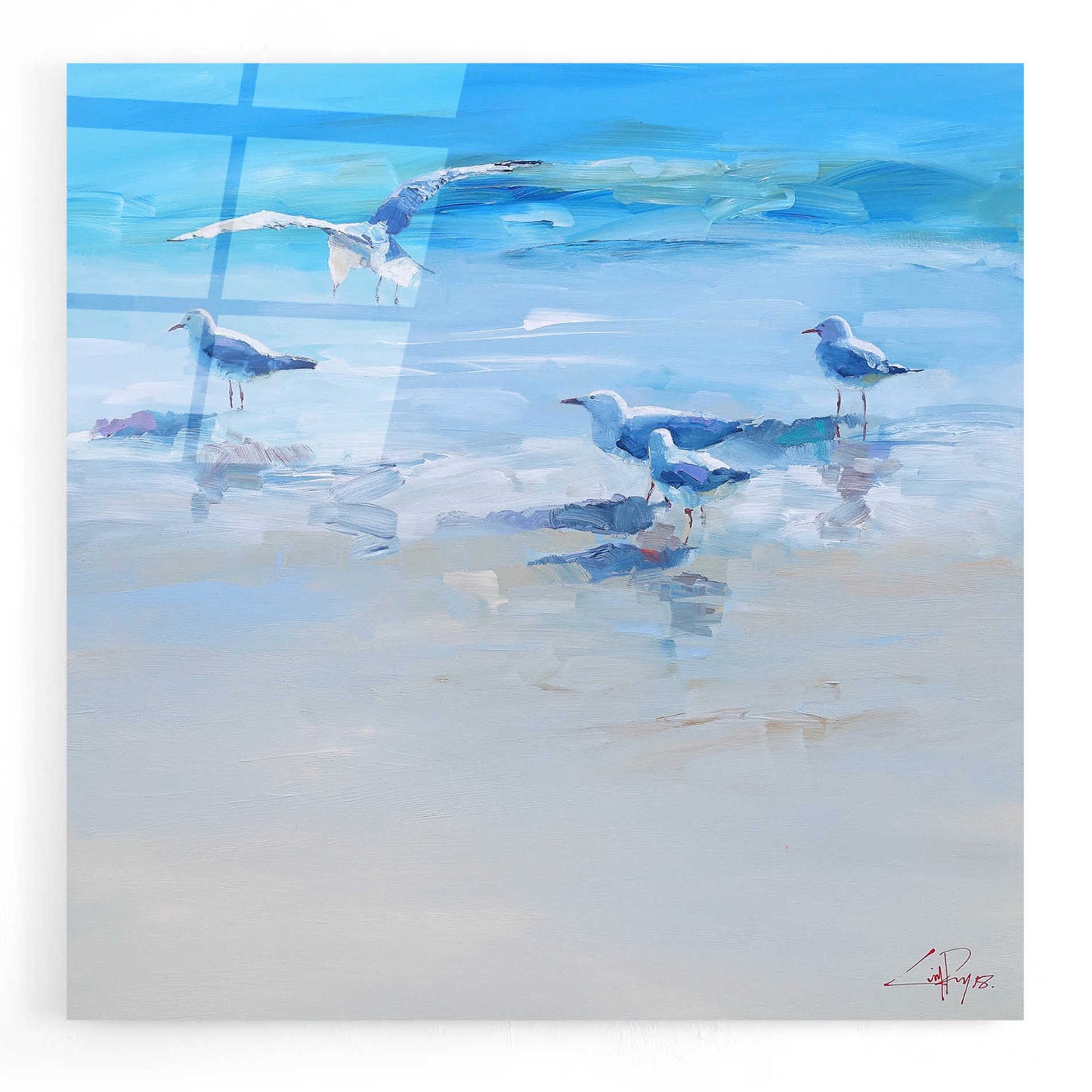 Epic Art 'Landing' by Craig Trewin Penny, Acrylic Glass Wall Art,12x12