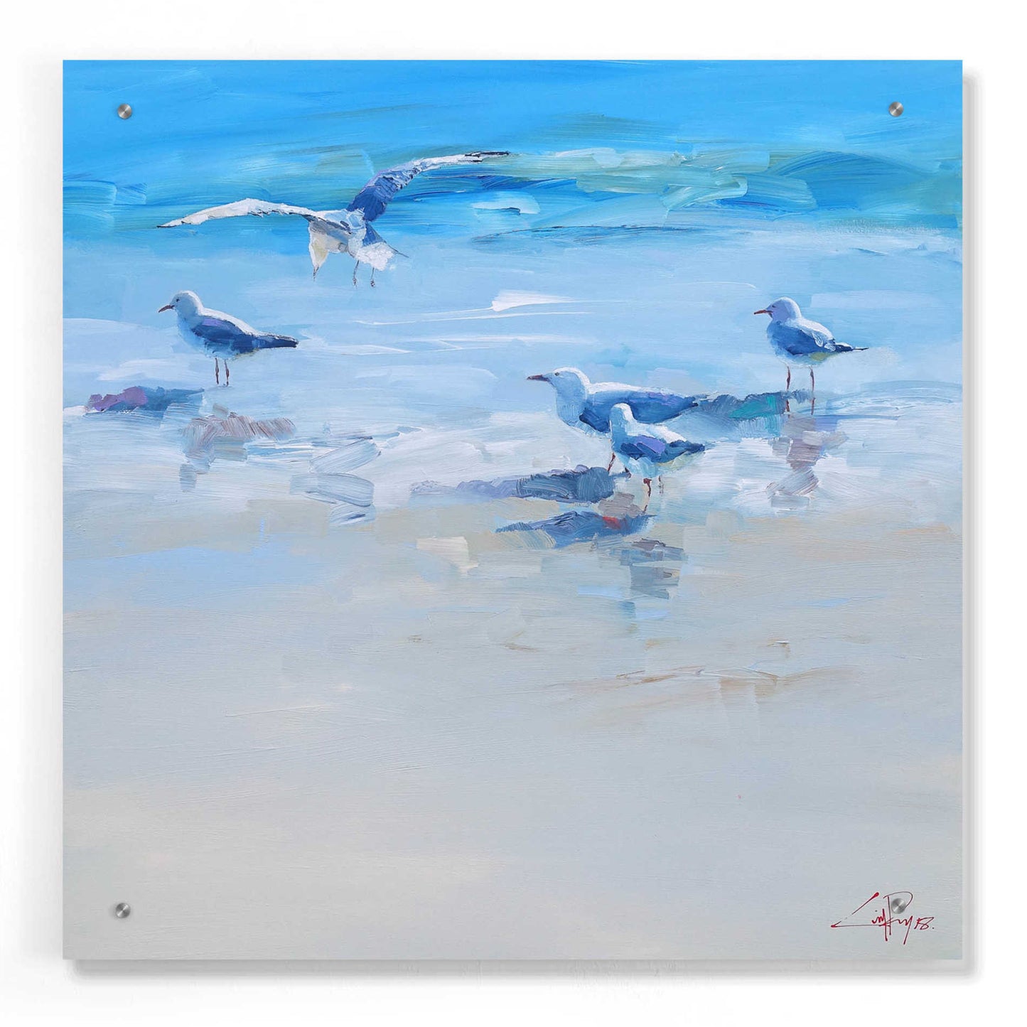 Epic Art 'Landing' by Craig Trewin Penny, Acrylic Glass Wall Art,24x24