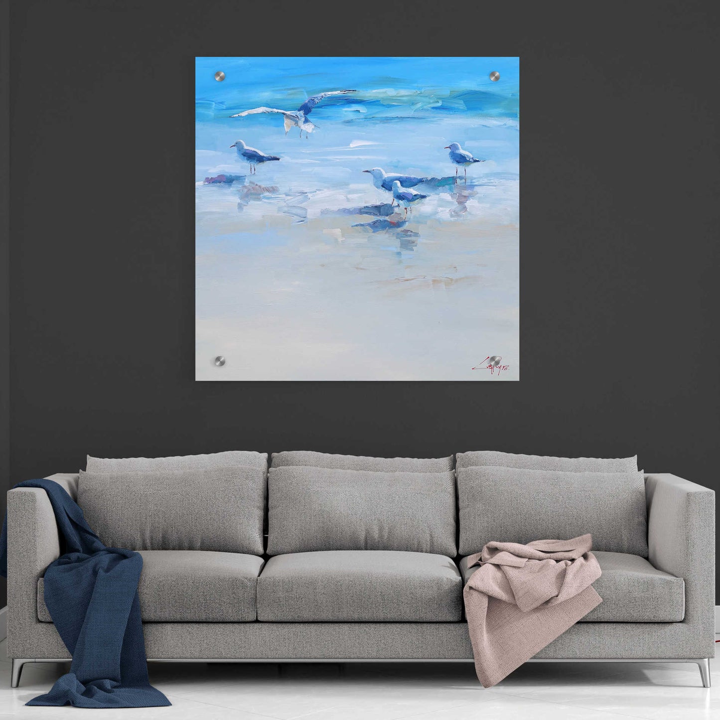 Epic Art 'Landing' by Craig Trewin Penny, Acrylic Glass Wall Art,36x36