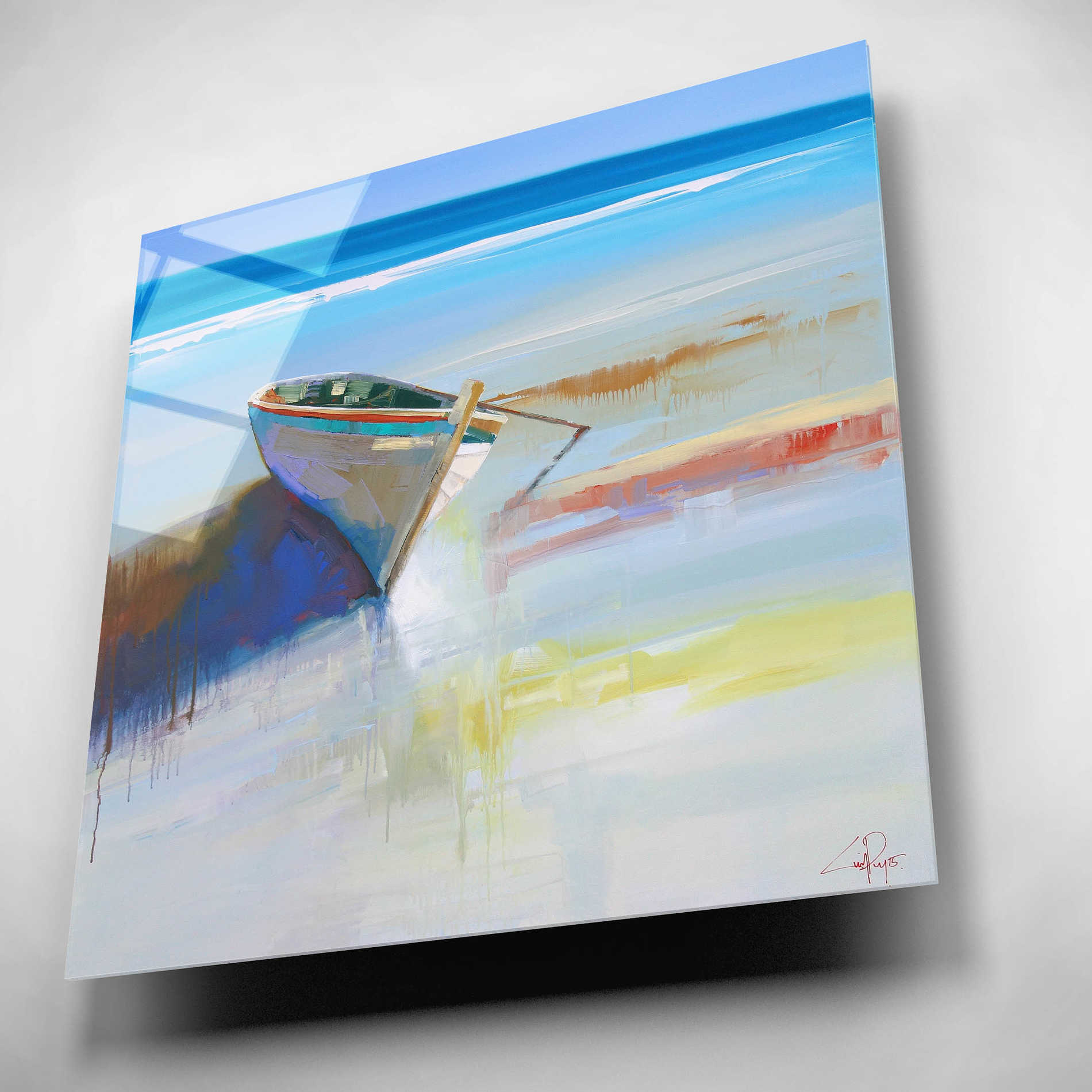 Epic Art 'Low Tide 2' by Craig Trewin Penny, Acrylic Glass Wall Art,12x12