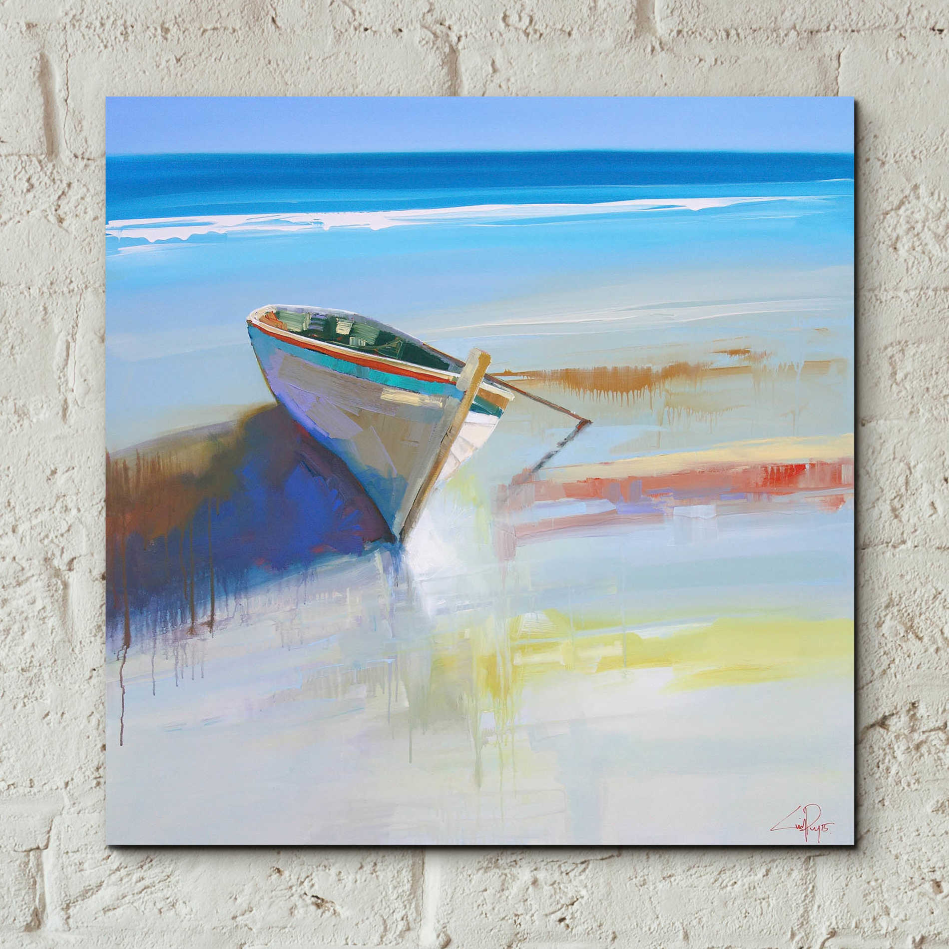 Epic Art 'Low Tide 2' by Craig Trewin Penny, Acrylic Glass Wall Art,12x12