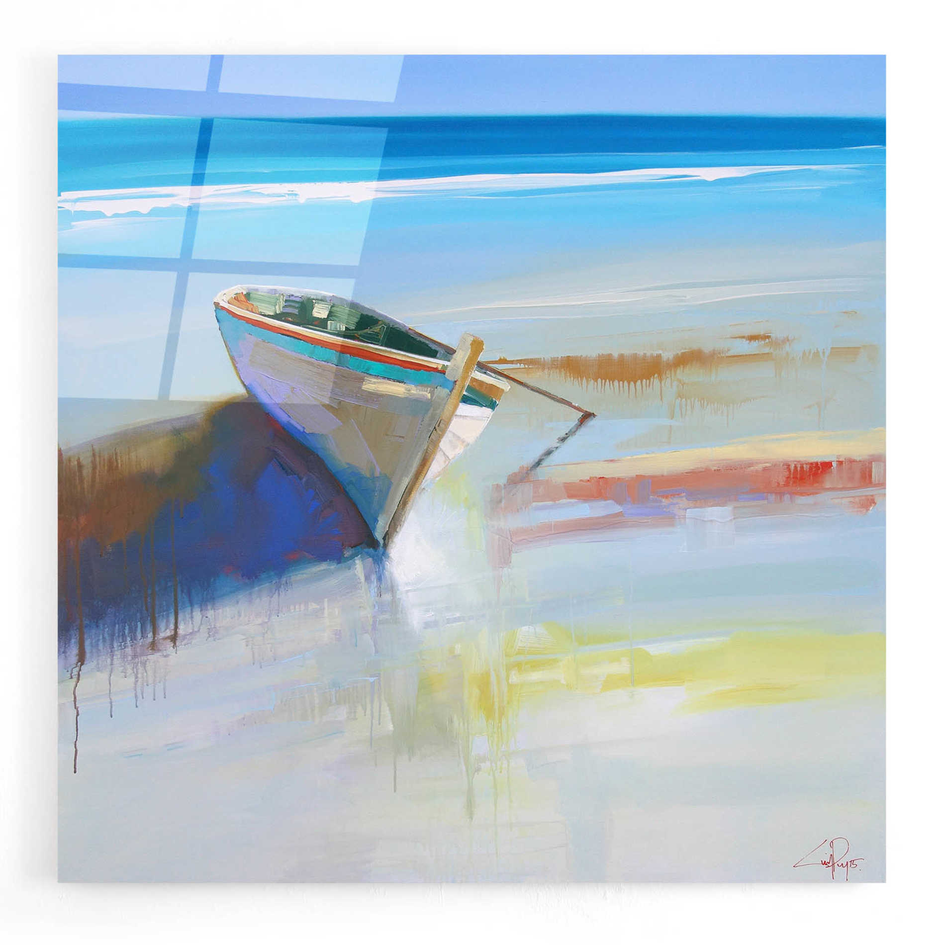 Epic Art 'Low Tide 2' by Craig Trewin Penny, Acrylic Glass Wall Art,12x12