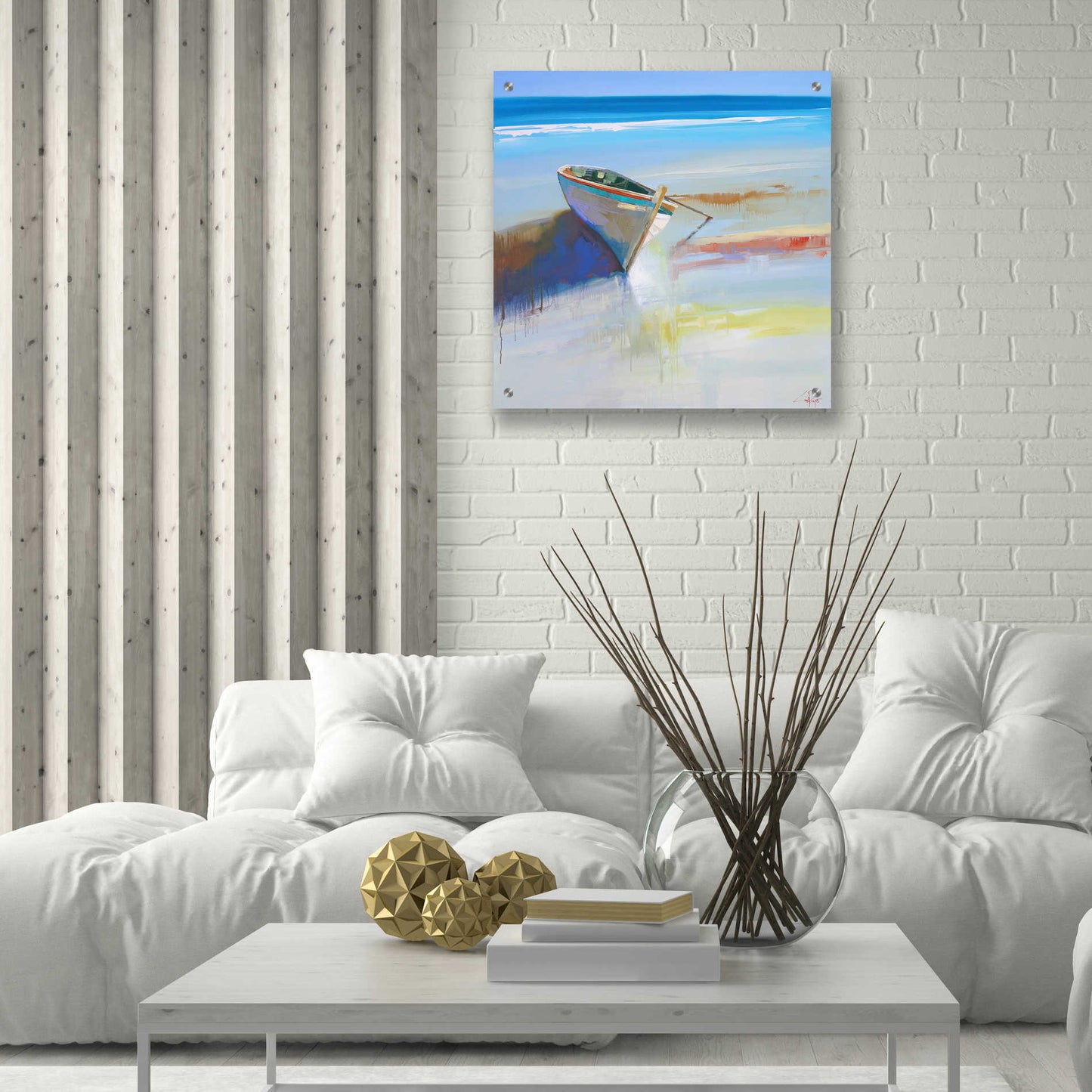 Epic Art 'Low Tide 2' by Craig Trewin Penny, Acrylic Glass Wall Art,24x24