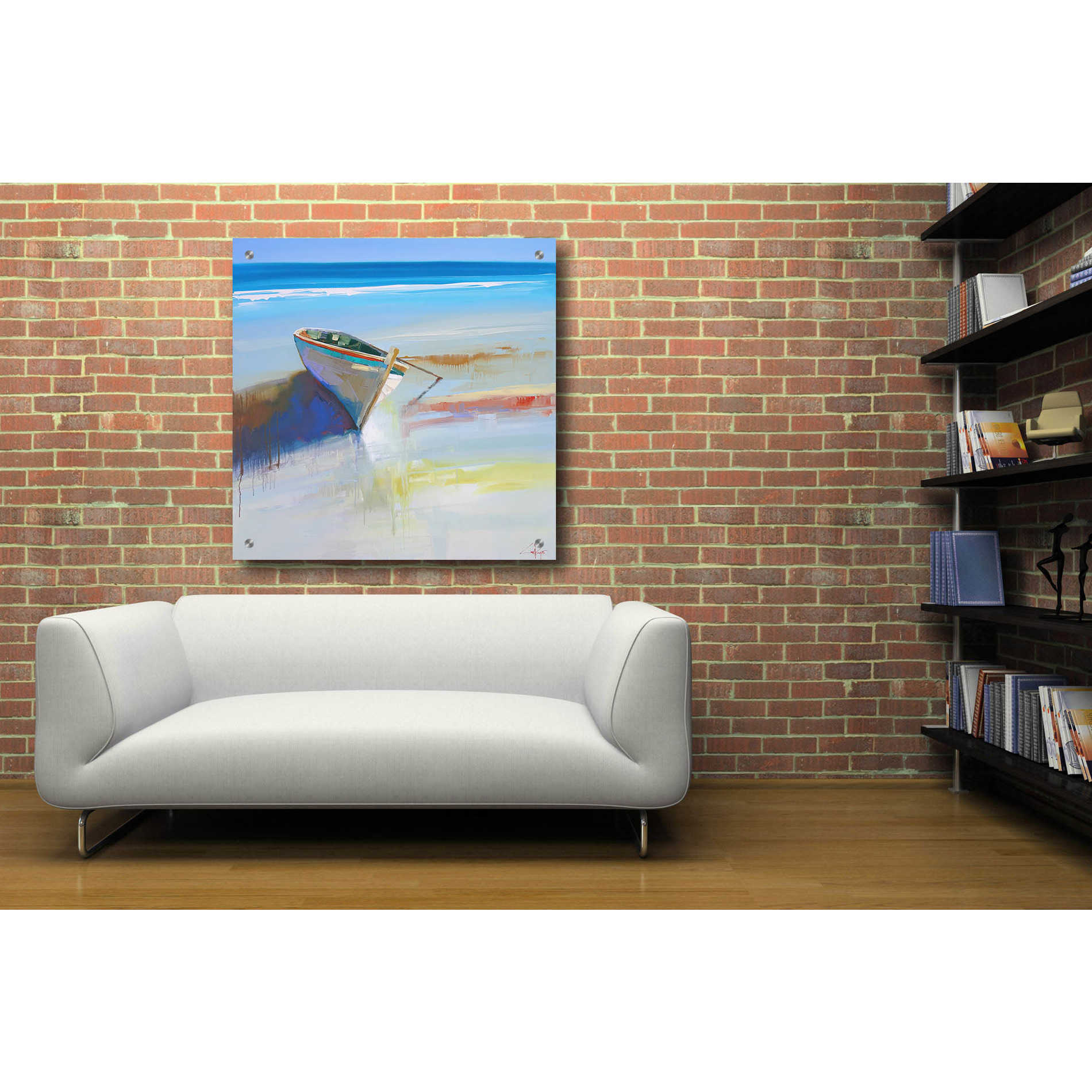 Epic Art 'Low Tide 2' by Craig Trewin Penny, Acrylic Glass Wall Art,36x36