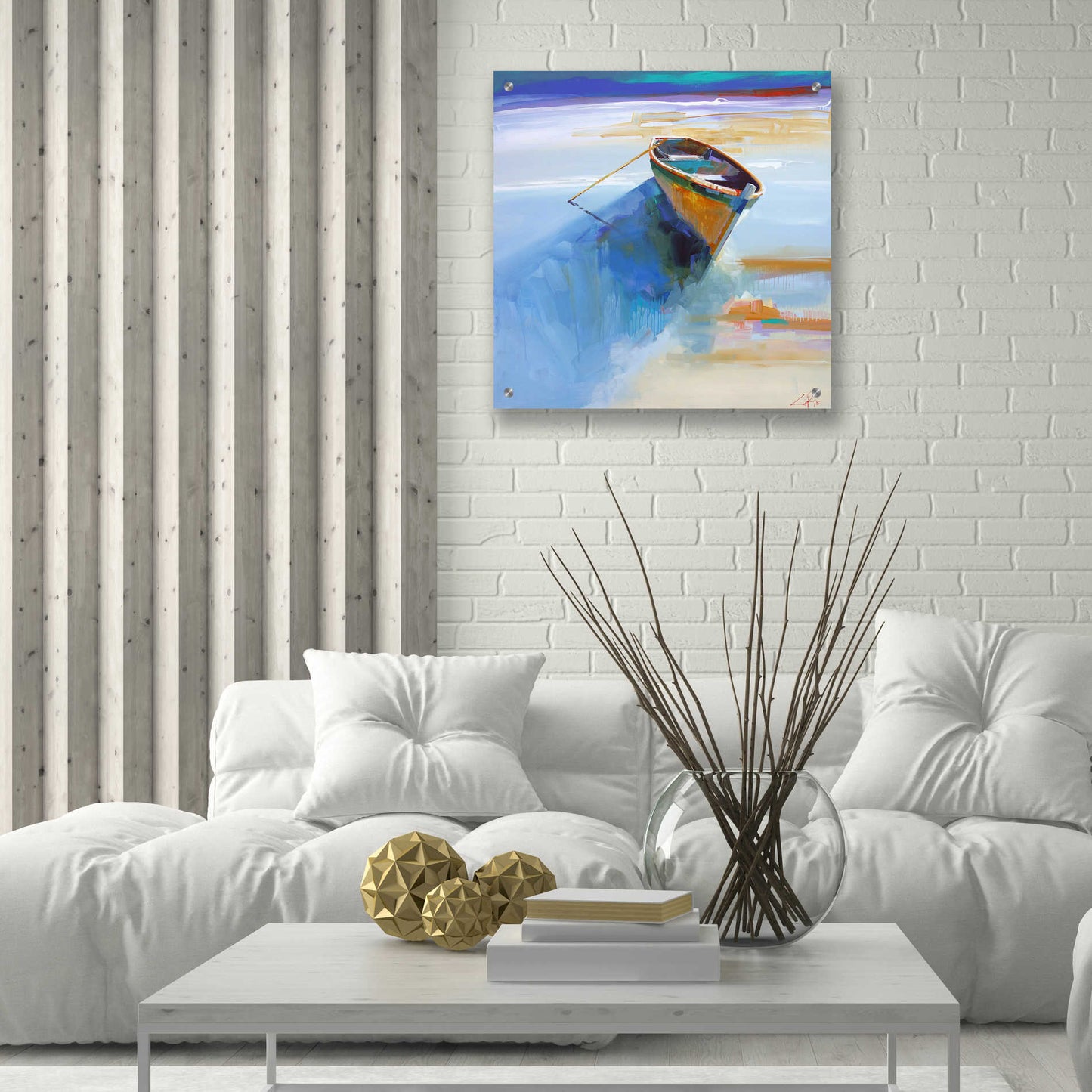 Epic Art 'Low Tide 1' by Craig Trewin Penny, Acrylic Glass Wall Art,24x24