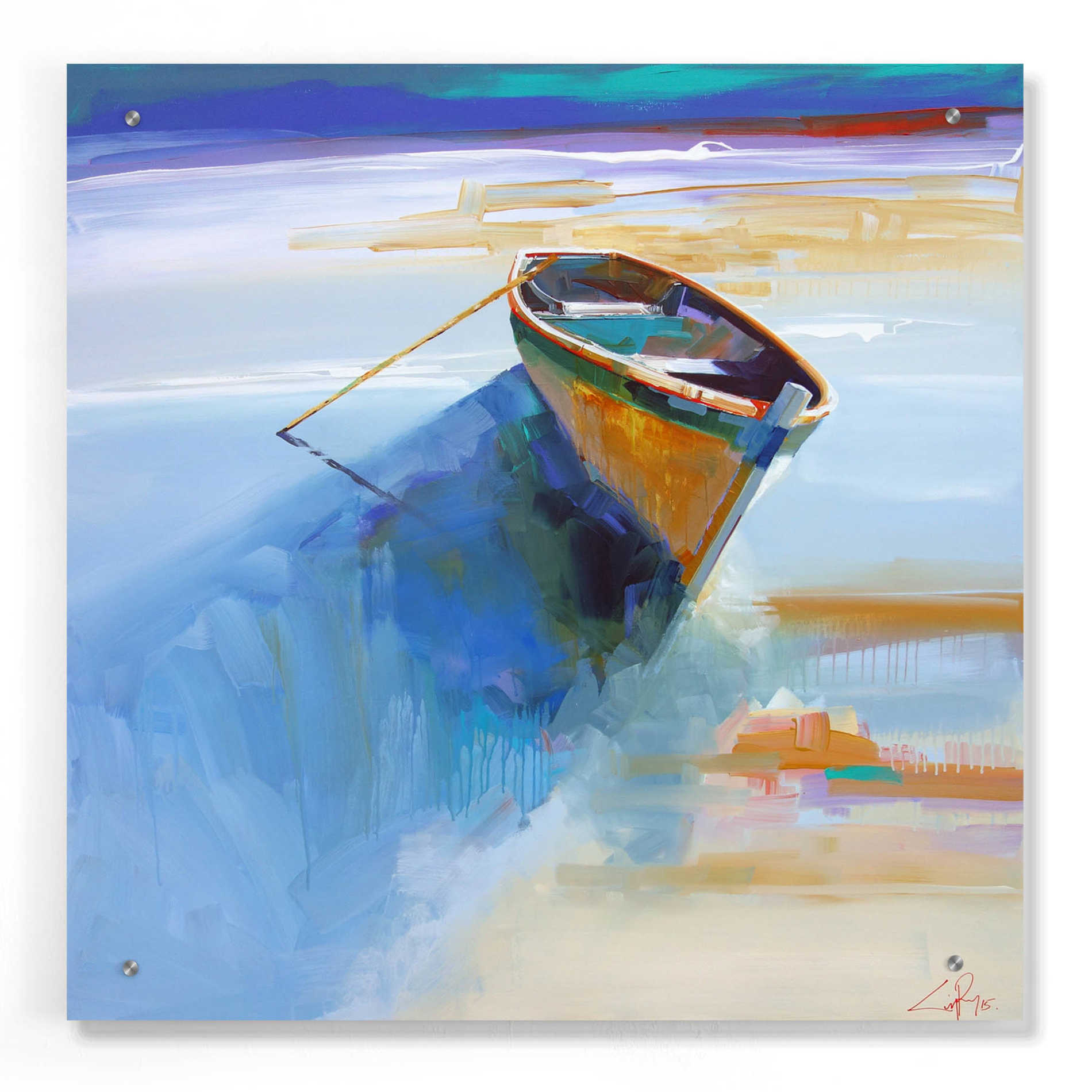 Epic Art 'Low Tide 1' by Craig Trewin Penny, Acrylic Glass Wall Art,24x24