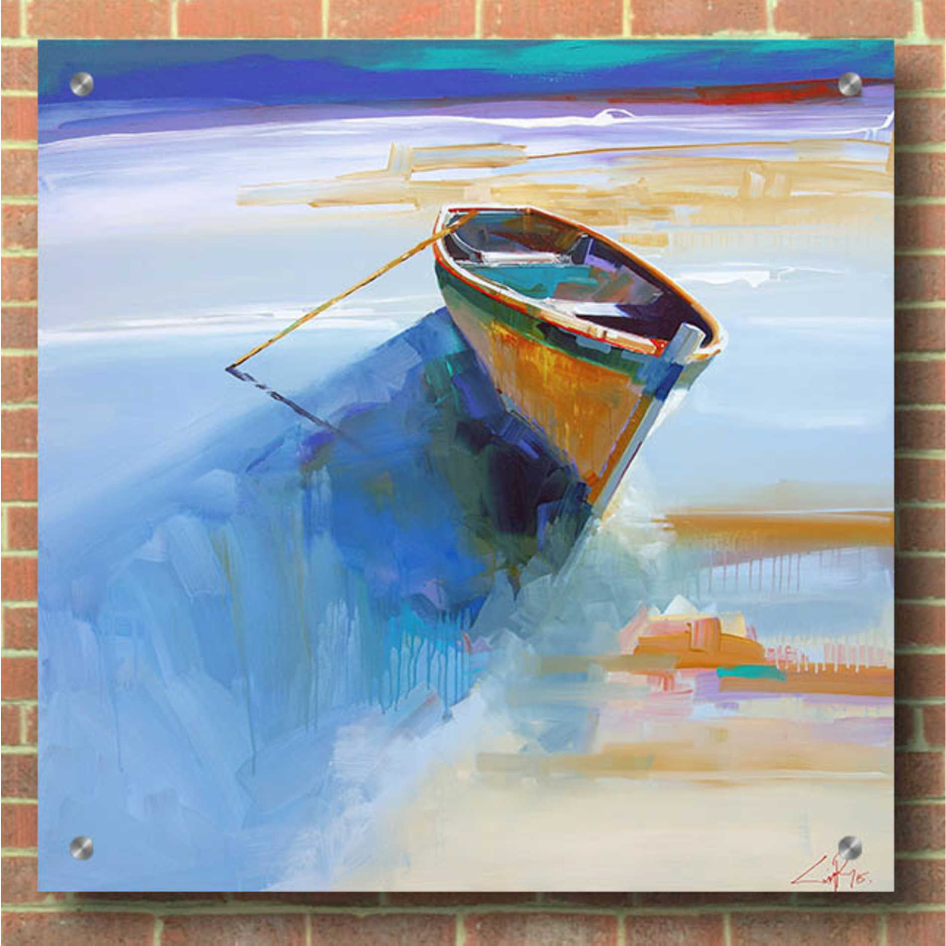 Epic Art 'Low Tide 1' by Craig Trewin Penny, Acrylic Glass Wall Art,36x36