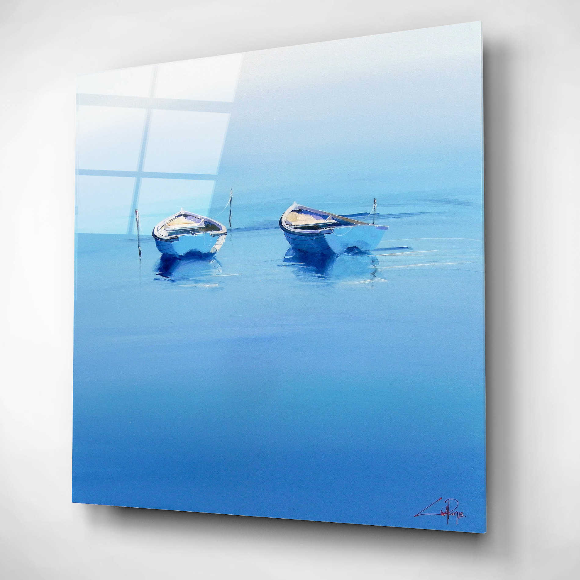 Epic Art 'Late Moorings' by Craig Trewin Penny, Acrylic Glass Wall Art,12x12