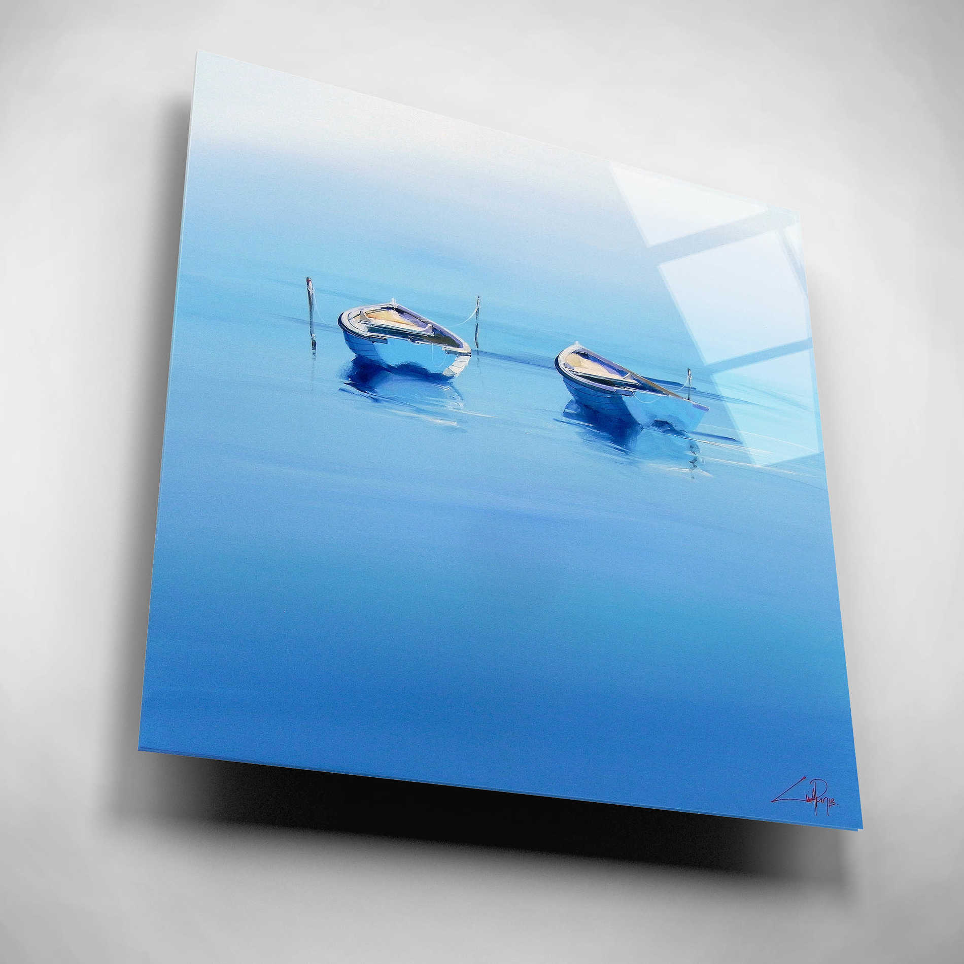 Epic Art 'Late Moorings' by Craig Trewin Penny, Acrylic Glass Wall Art,12x12